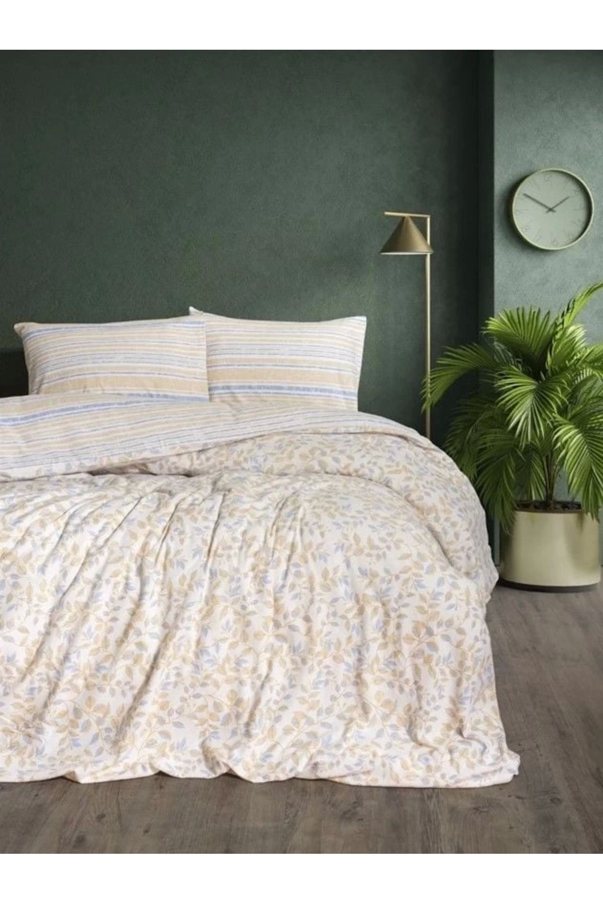 Vemora Cotton Box Flanel Nevresim Takımı Tek Kişilik Roof Mavi