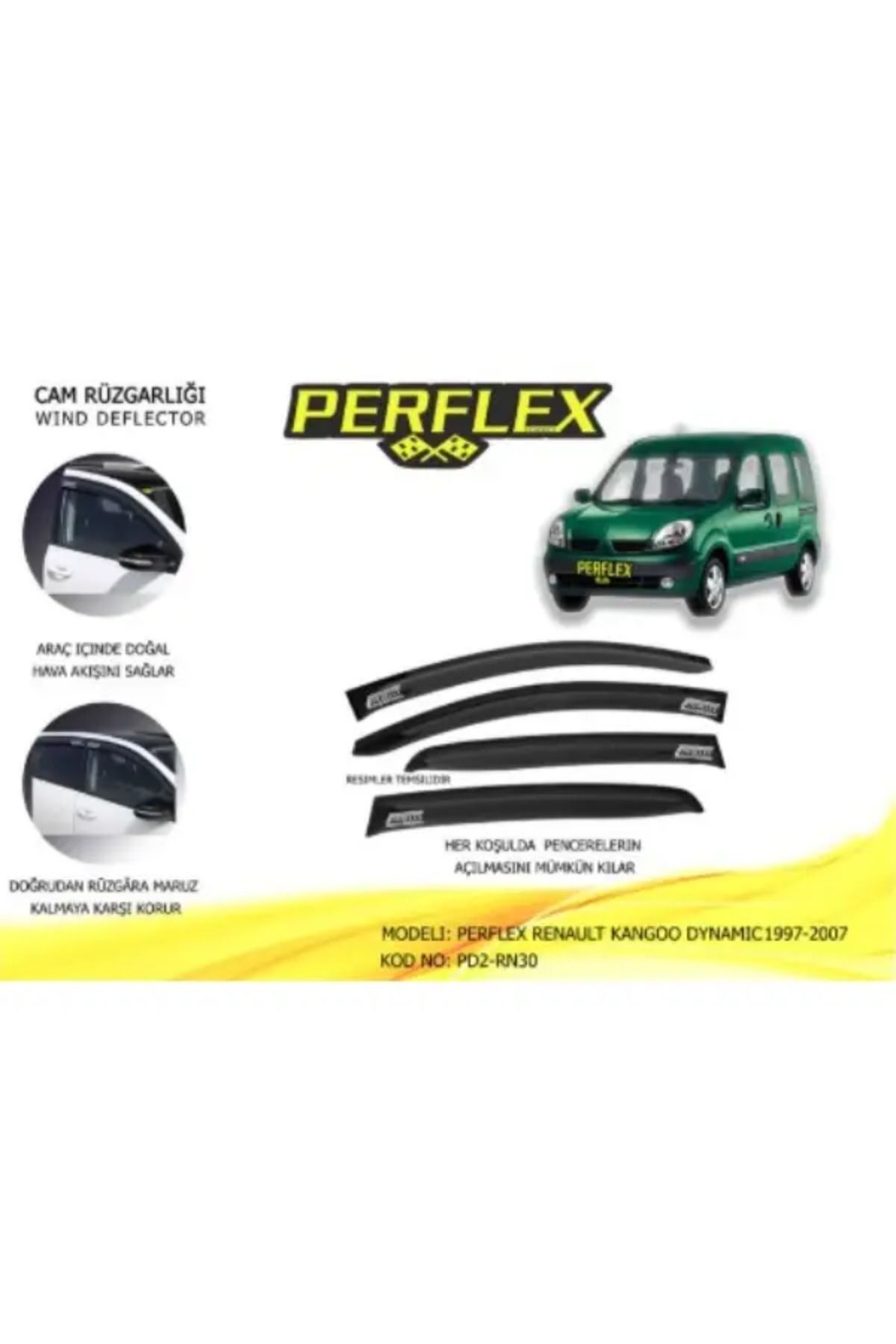 PERFLEX CAM RUZGARLIGI MUGEN TIP 2 PARCA KANGOO DYNAMIC 1997-2007