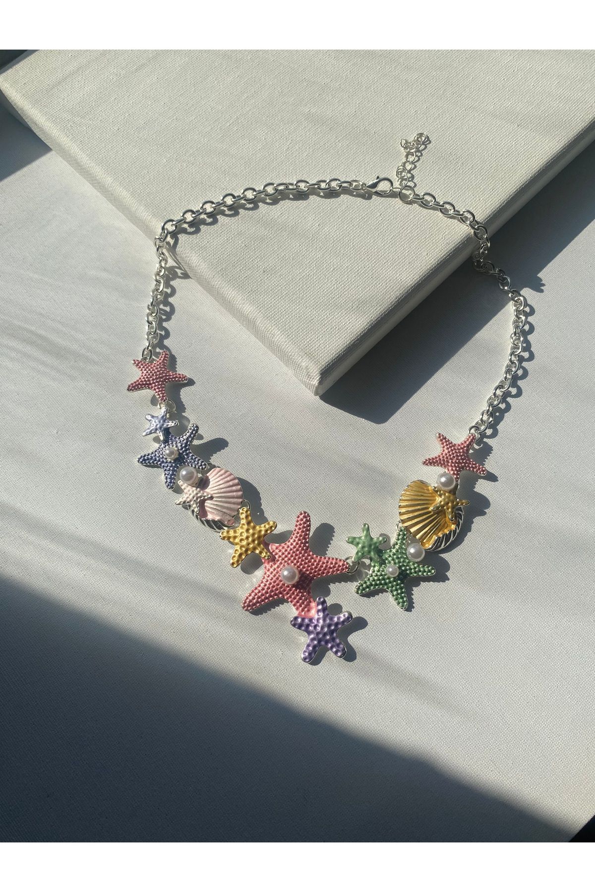 COLLECTİON deniz yıldızı deniz kabuğu deniz temalı kolye