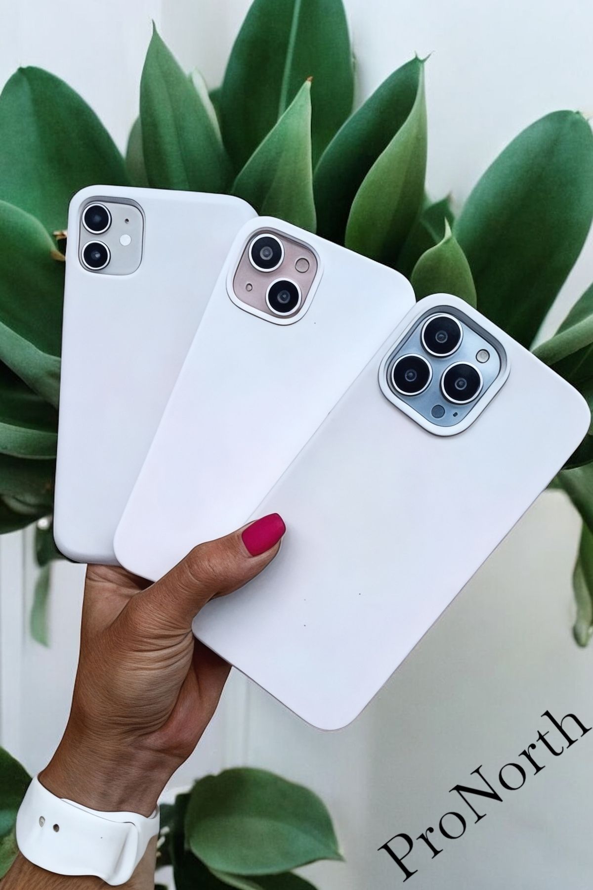 ProNorth Iphone 13 PRO Uyumlu Kılıf Logolu Lansman Soft Yumuşak Içi Kadife Silikon Kapak
