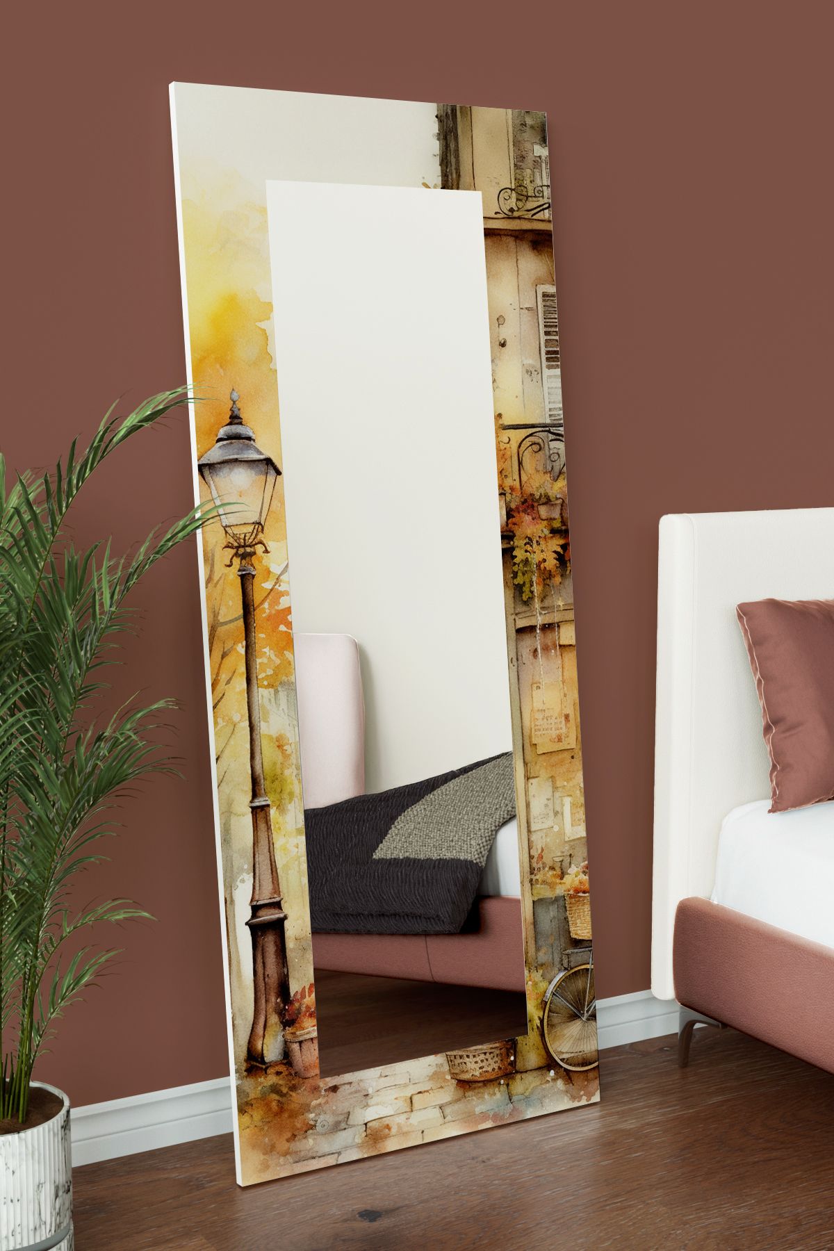 hediye kapında Hatıra Köşesi Baskılı Dekoratif Boy Aynası 150x60 CM