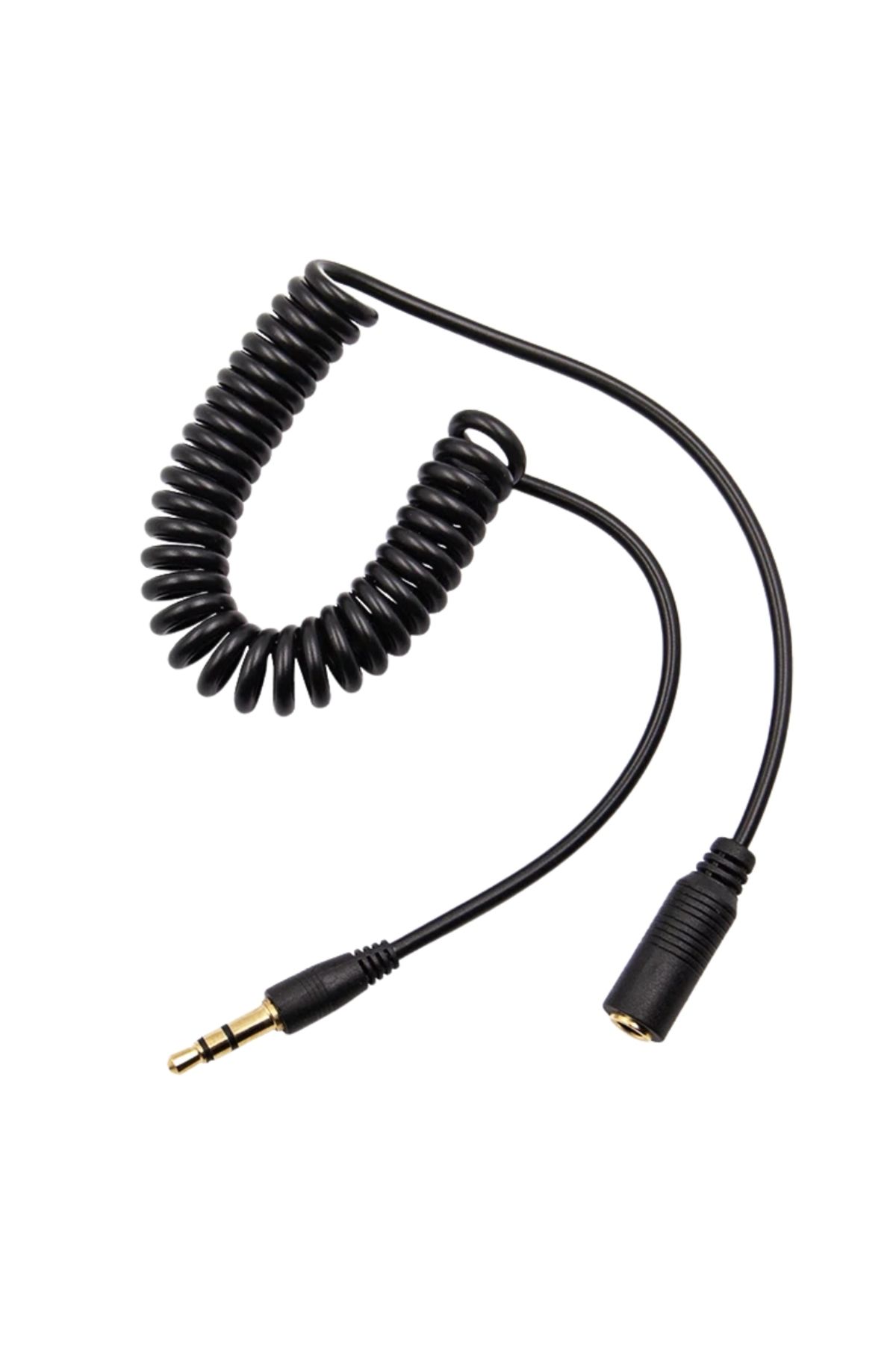 Alfais 4271 Spiralli 3.5mm Dişi Erkek Stereo Uzatma Kablosu