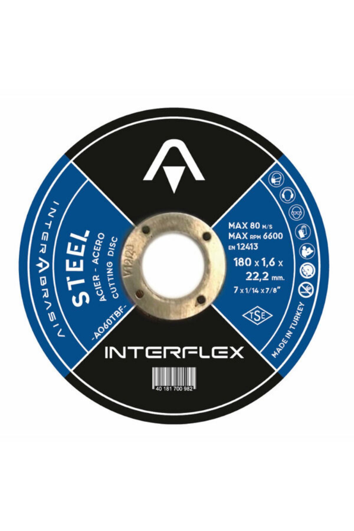 İthal İNTERFLEX KESİCİ TAŞ METAL 230x3,2MM T42(BOMBELİ)(25 ADET)