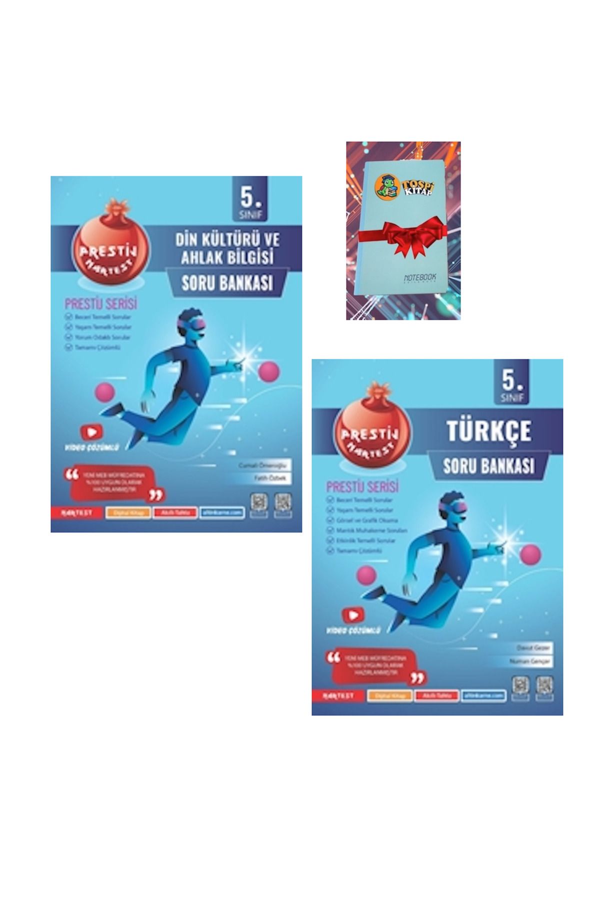 Nartest Yayınları 5. Sınıf Prestij DİN KÜLTÜRÜ + TÜRKÇE Soru Bankası ( NOT DEFTERİ HEDİYE)