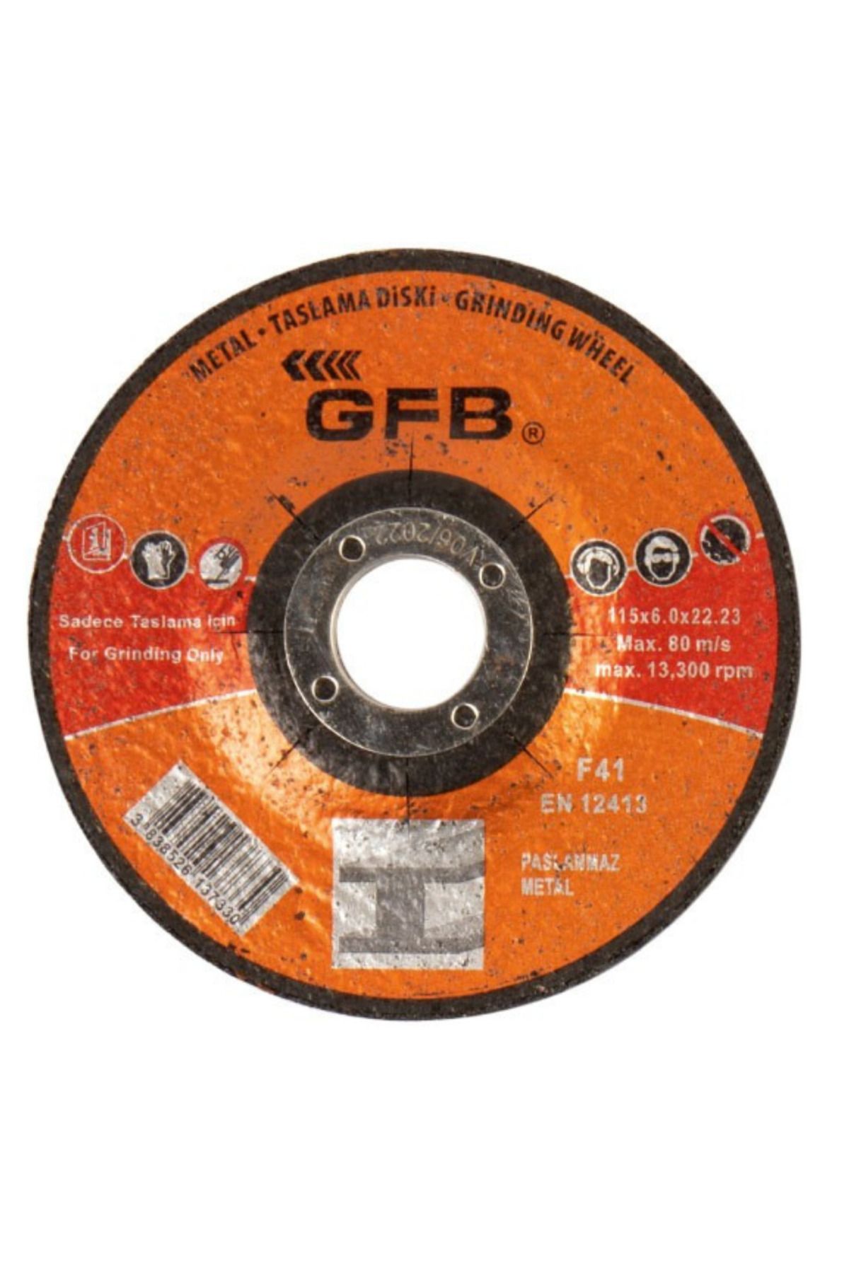 GFB METAL TAŞLAMA TAŞI 115x60 (10 Adet)
