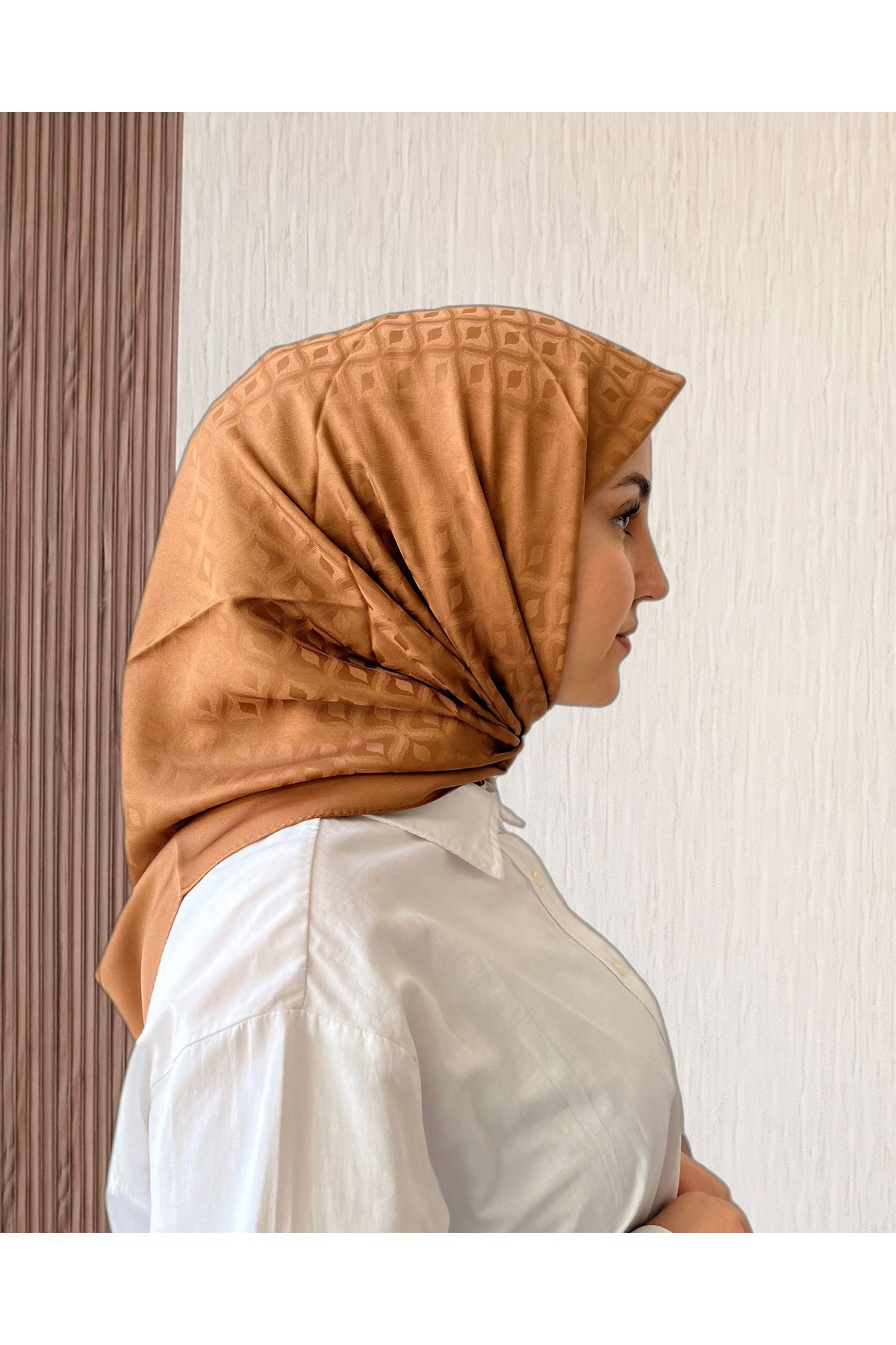 SarQa Scarft Damla Desen Jakar Eşarp