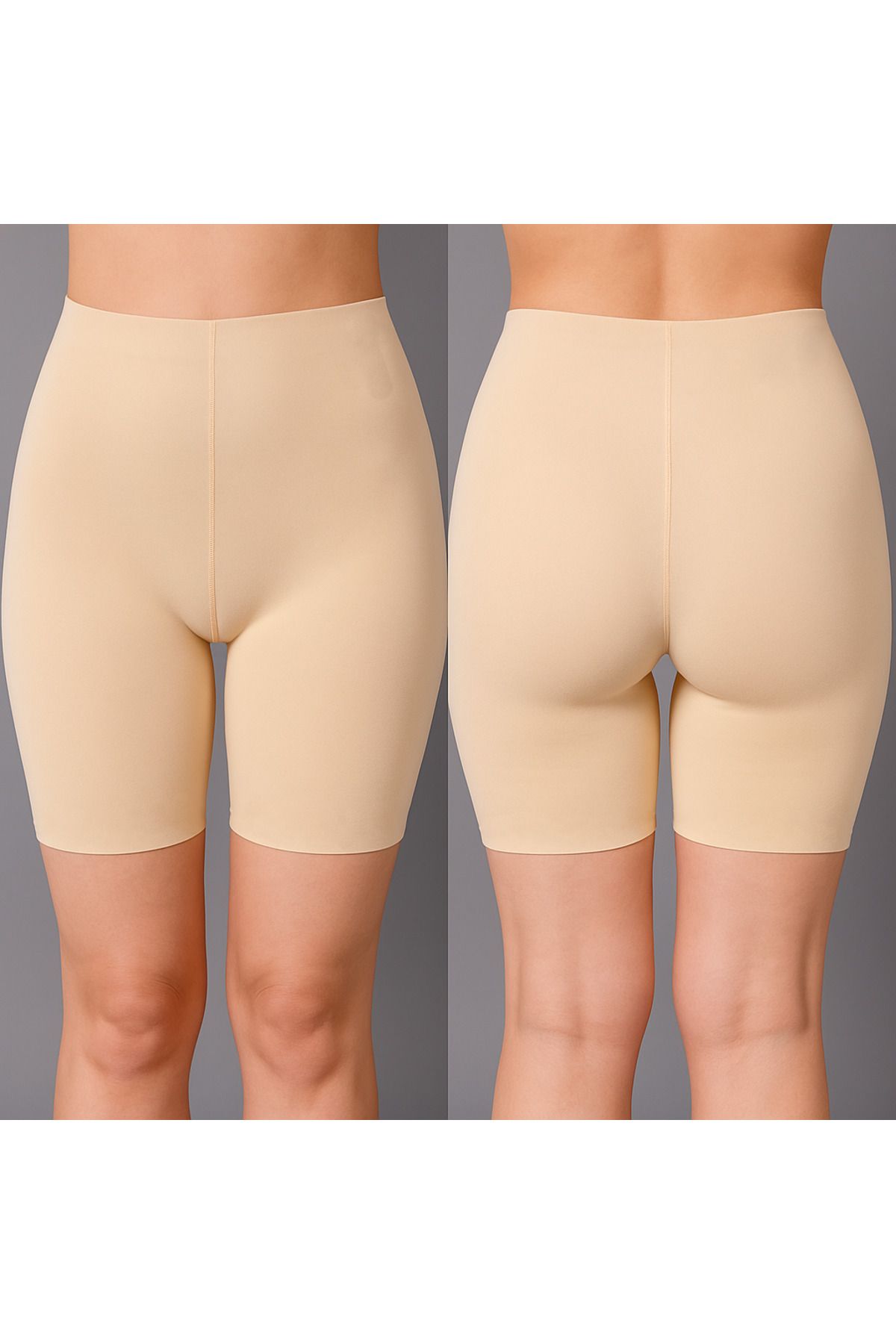 crıtıcman-Casual High Waist Structure with Gathering Effect Laser Cut Non-Marking Shorts 5