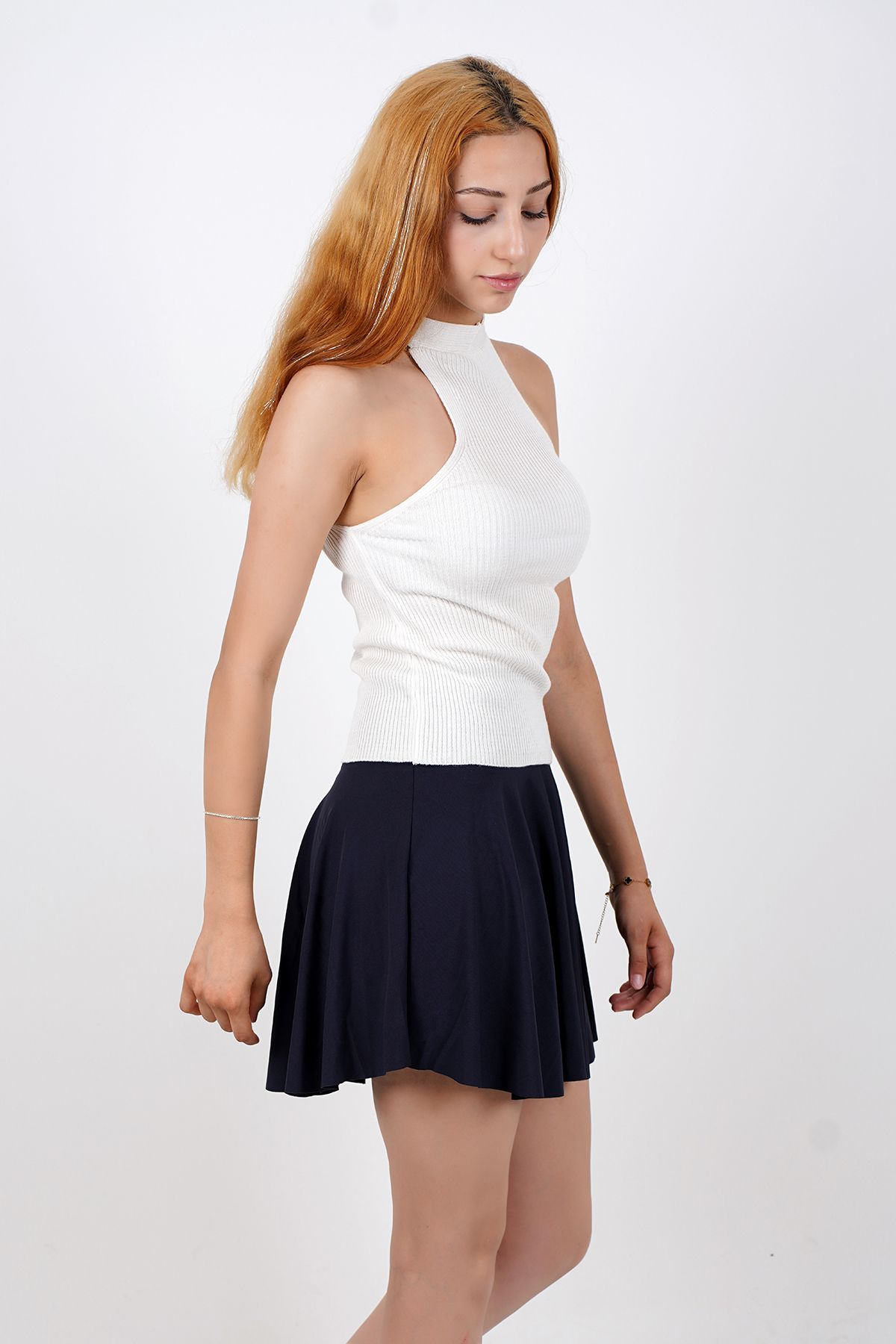 YUCFIT PİLELİ RAHAT MİNİ ŞORT ETEK