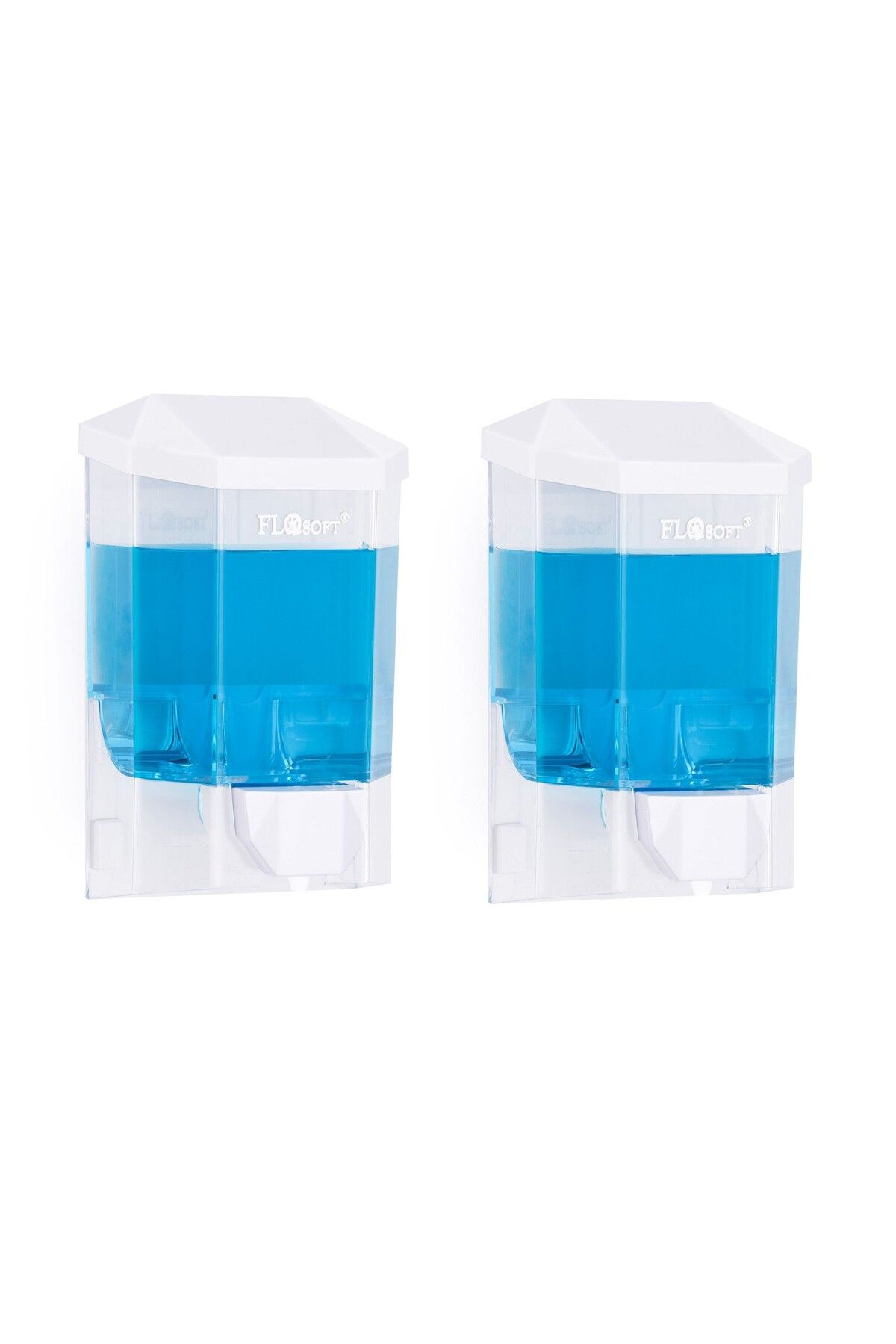 Trendylife Duvara monteli 2 li flosoft sıvı sabunluk 1000 ml.beyaz f086