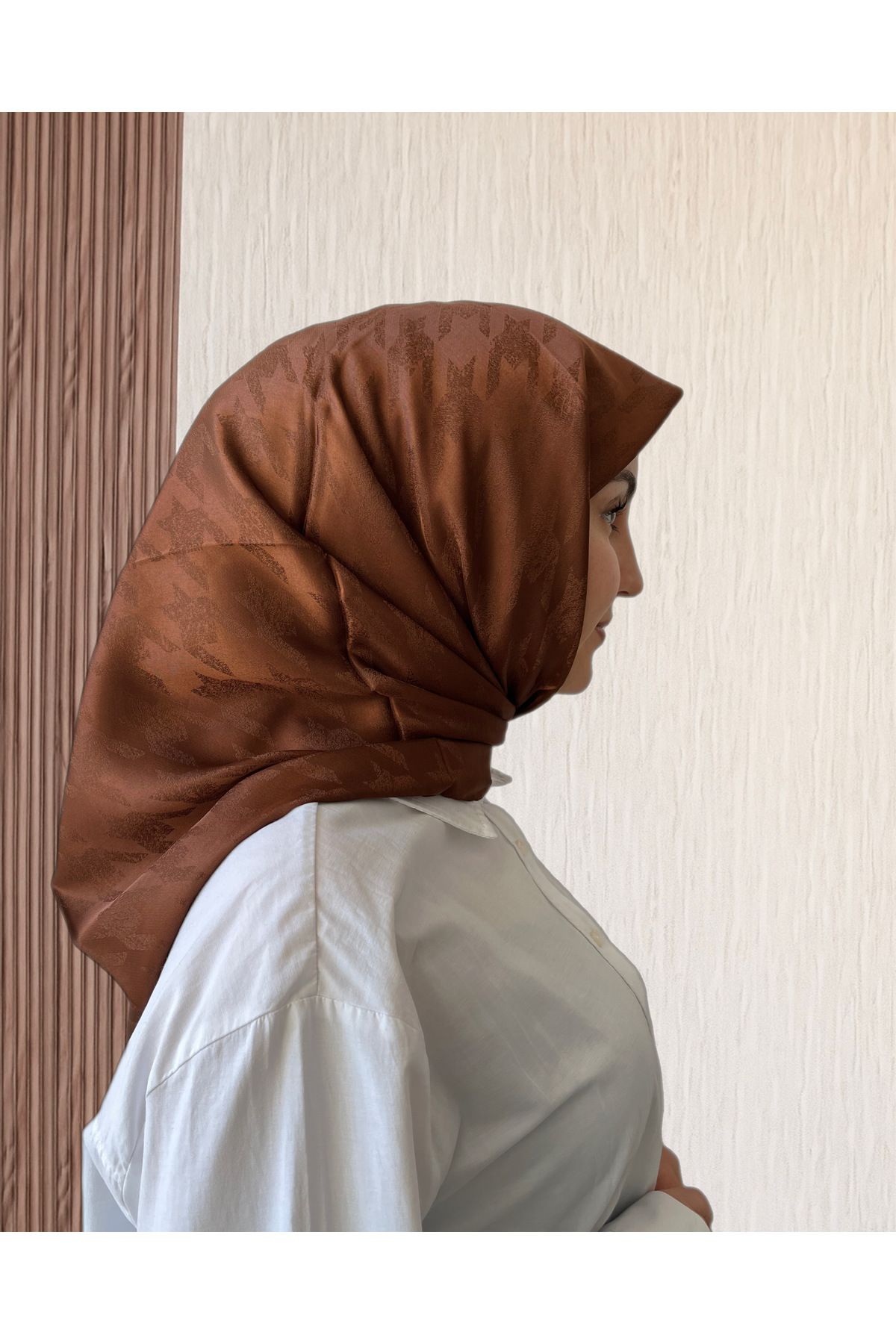 SarQa Scarft Kazayağı Desen Jakar Eşarp