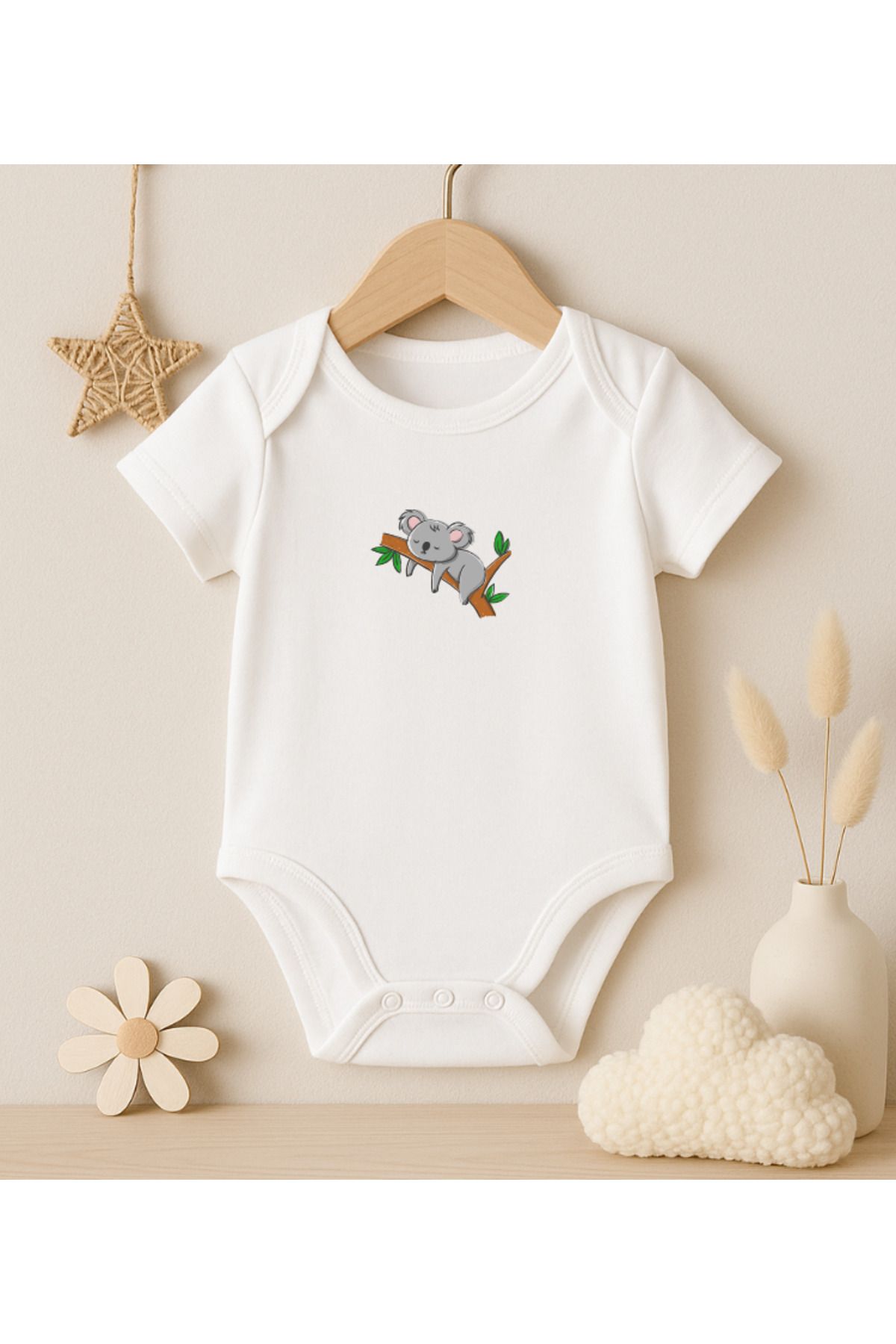 MODAT Uyuyan Sevimli Koala Baskılı Bebek badi zıbın