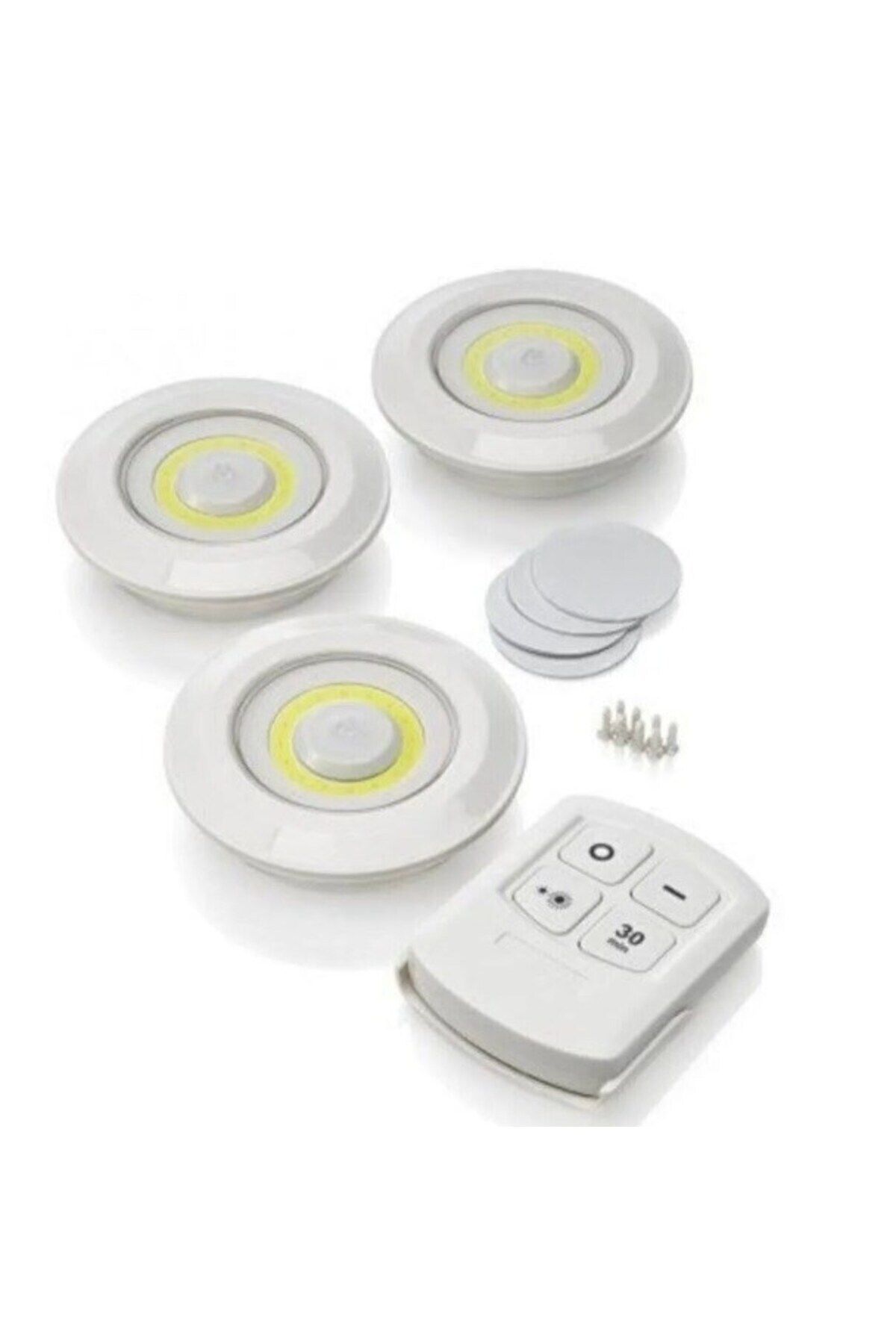 teknotrust Uzaktan Kumandalı Dokunmatik Pilli 3'lü Led Spot Set, Mutfağınız ve Gardırobunuz İçin