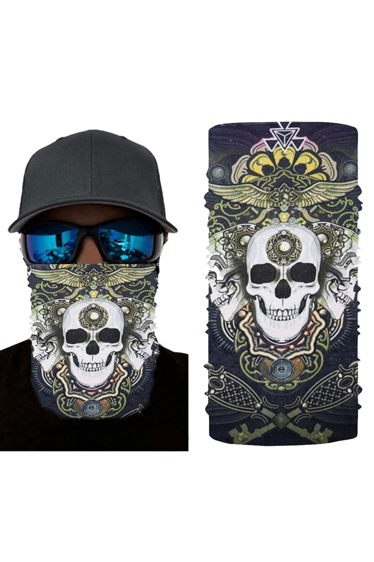 shopwave Motorcu Boyunluk Baf Buff Bandana 25x48 cm Model 3 (5047)