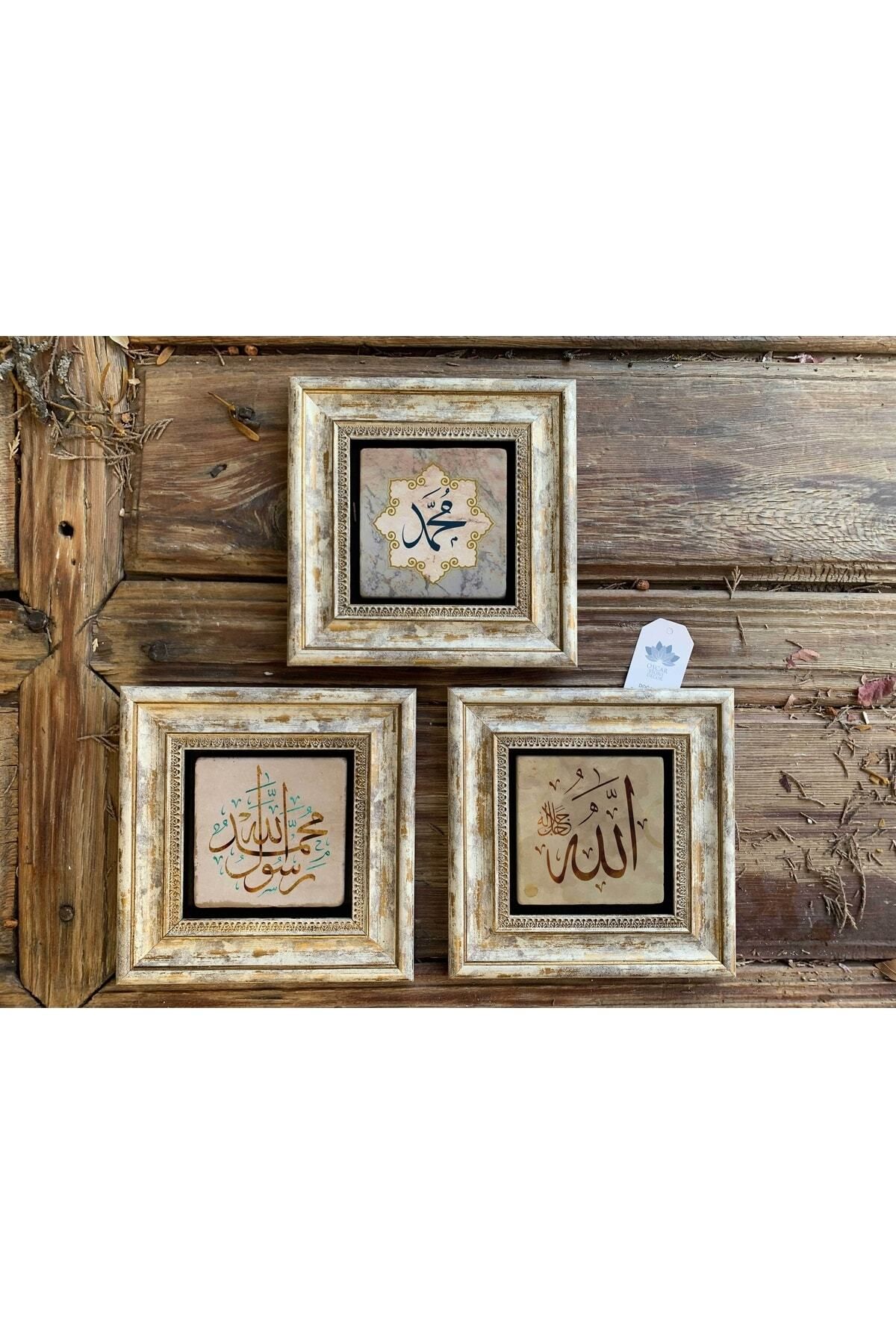 Elioure Çerçeveli taş duvar dekoru 20x20 cm, şık ve doğal görünüm
