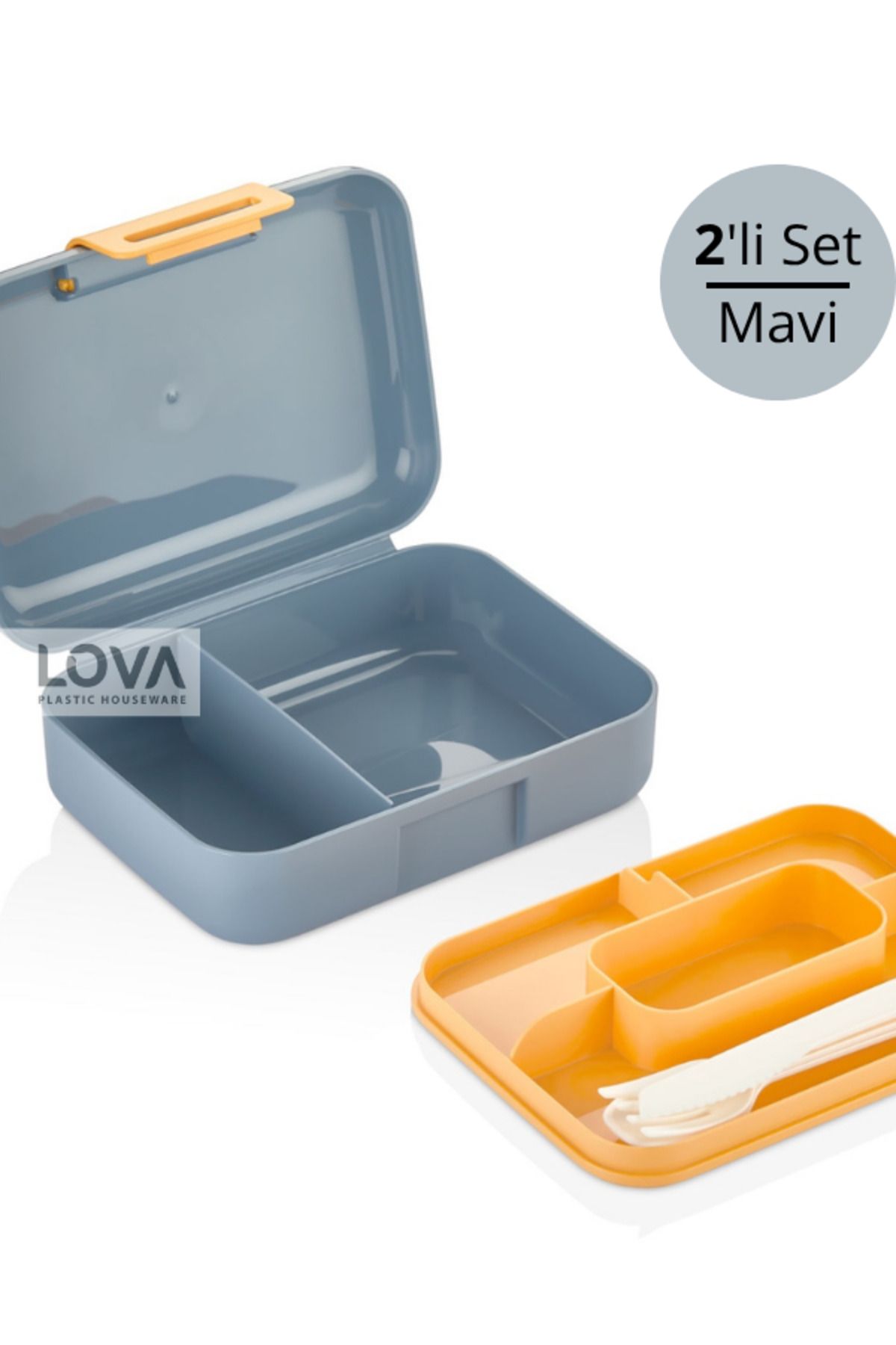 Lova Bölmeli Çocuk Beslenme Kabı (2 Adet)