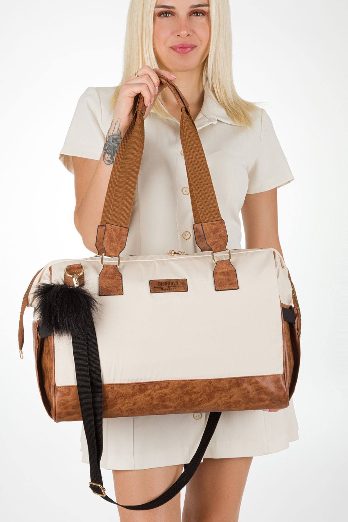 Halk Sepeti Anne Bebek Bakım Omuz-El Çantası Alaçatı Model Geniş Hacimli Termal | Termos Biberon Göz Su Geçirmez fotoğrafı 3 (önizleme)