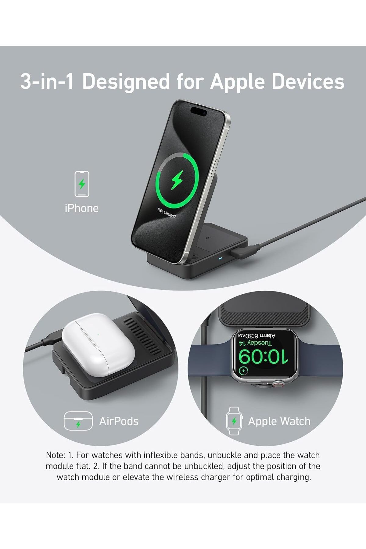 Anker-MagGo 3-in-1 Wireless Charging Station A2557 6