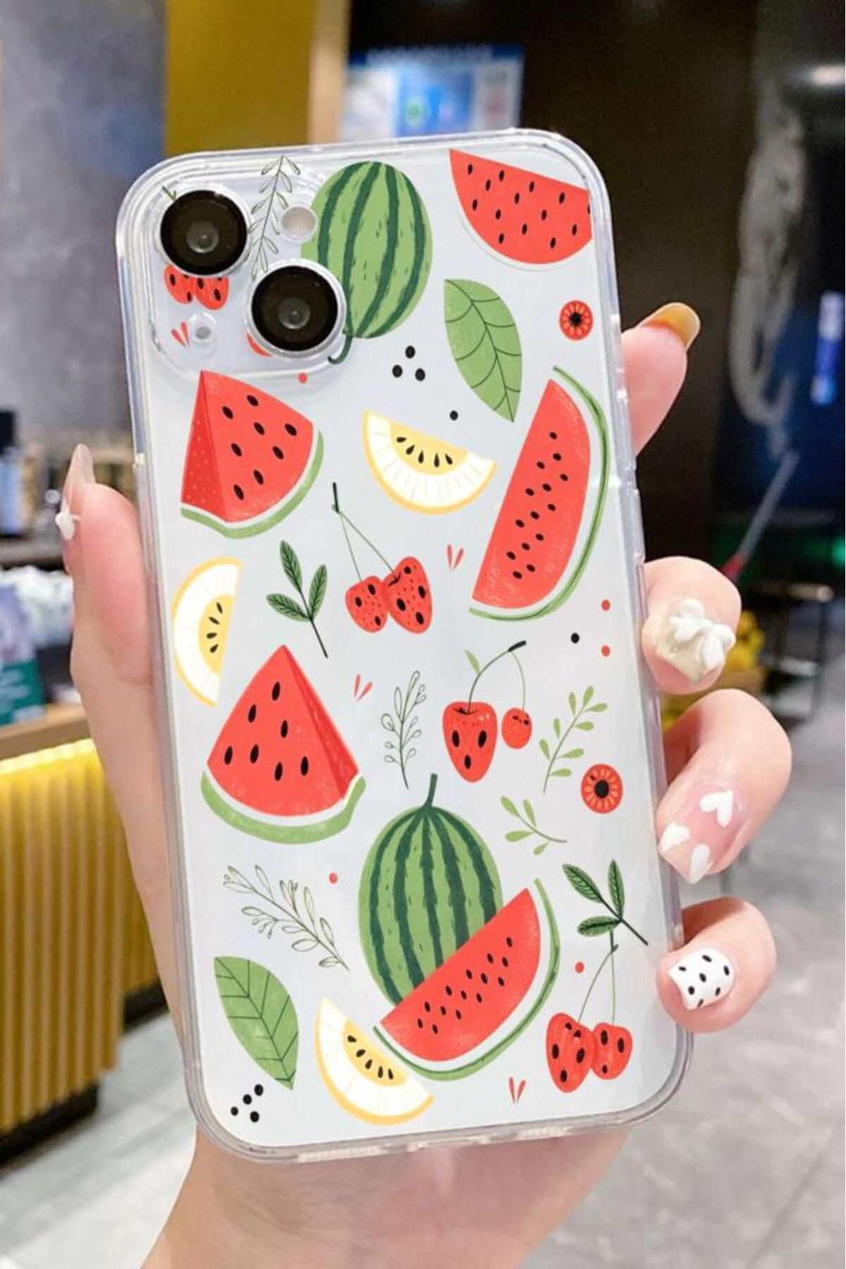 3GEN CASE İphone 15 Plus-İphone 14 Plus Uyumlu Desenli Lüx Şeffaf Silikon Kılıf