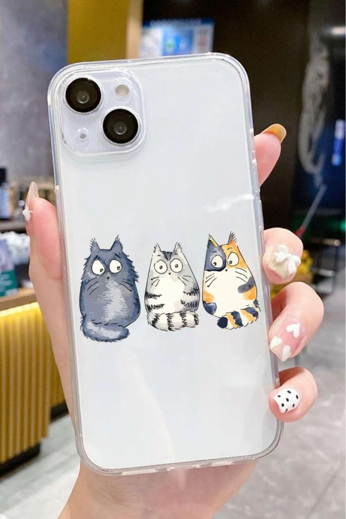 3GEN CASE İphone 15 Plus-İphone 14 Plus Uyumlu Desenli Lüx Şeffaf Silikon Kılıf