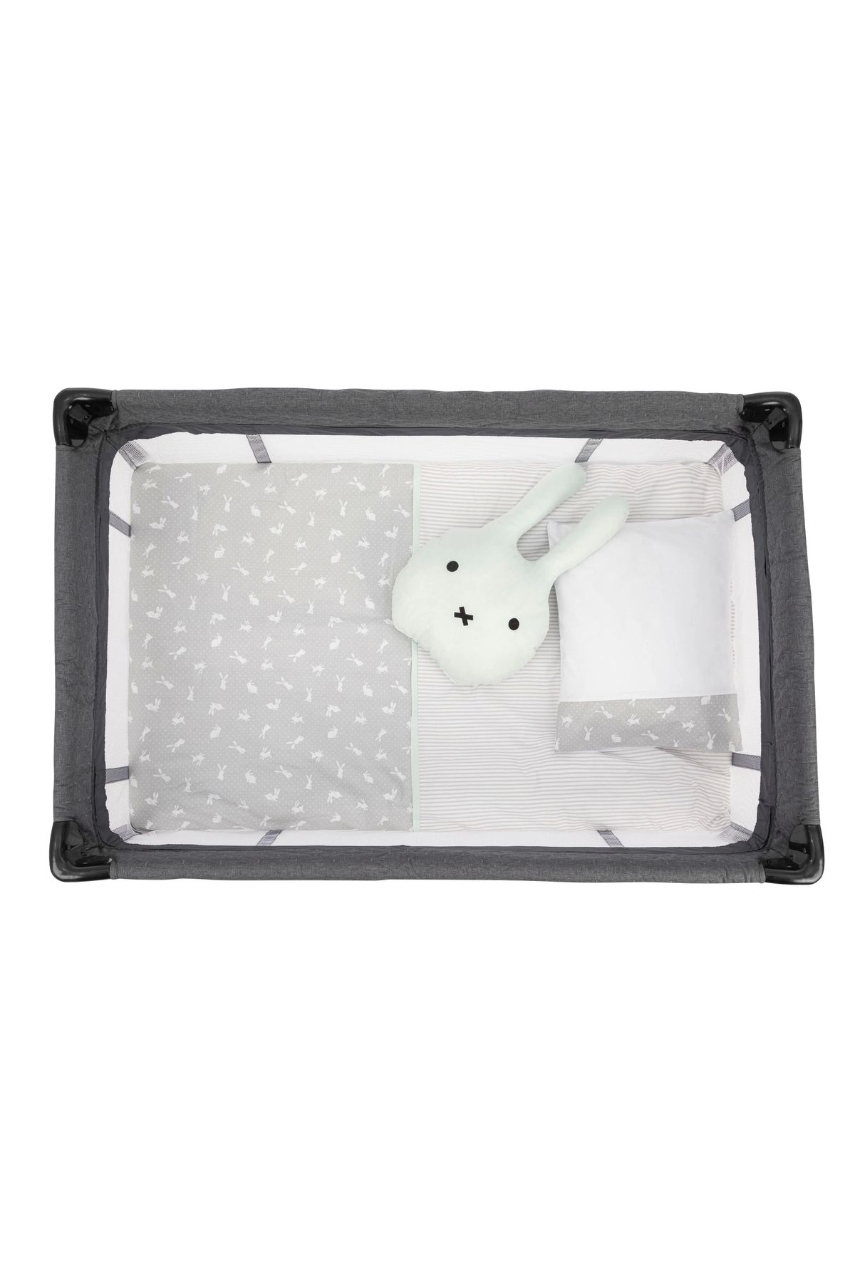 shop Sema Baby 6 Parça Lüks Park Yatak Bebek Uyku Seti - Happy Rabbit