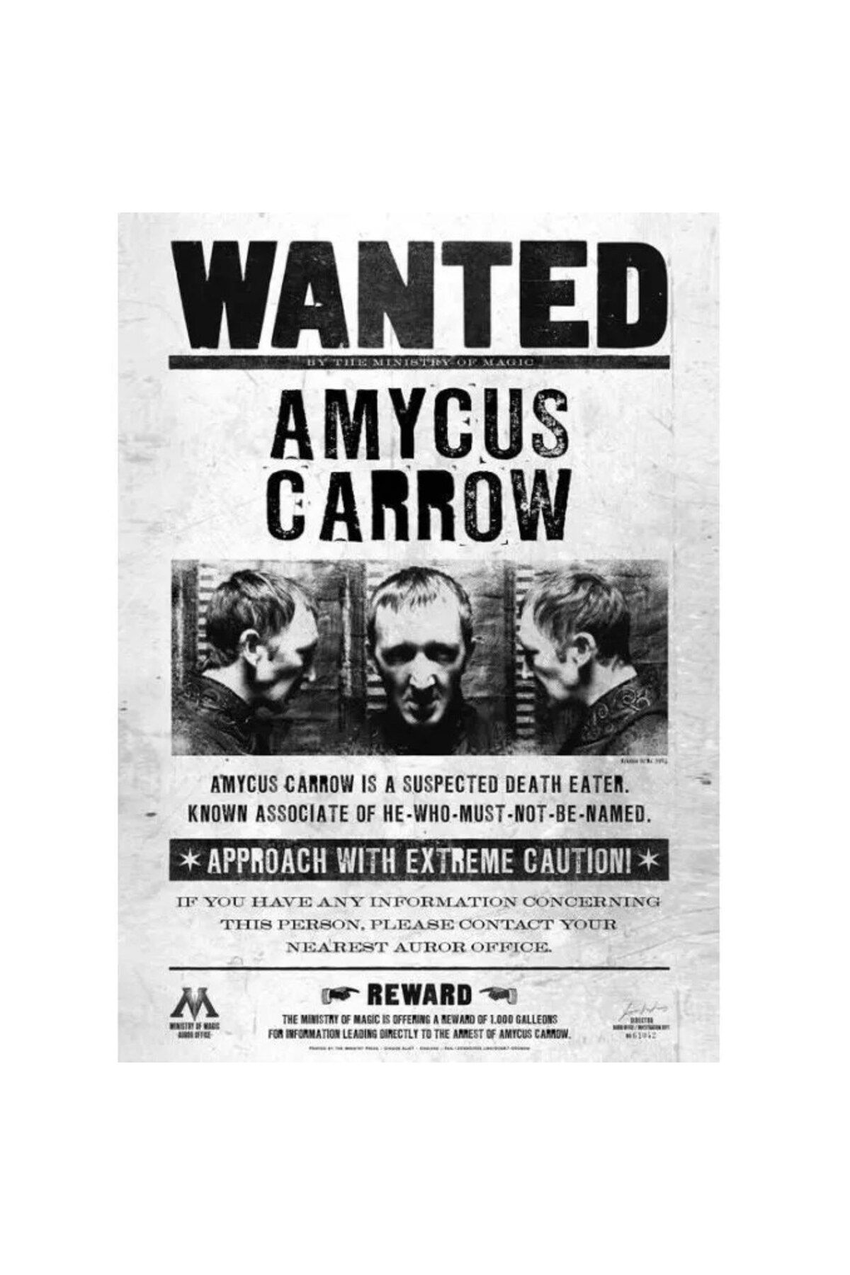 Warner Bross Harry Potter Wanted Duvar Posteri Amycus Carrow 50x70 cm