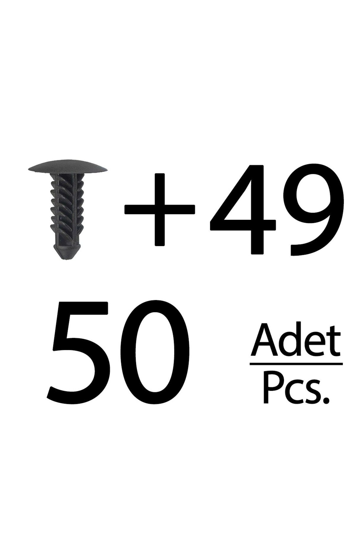 ALPHA AUTO PART Cadillac, Chevy, GMC için Tampon ve Bagaj Döşeme Klipsi-50'li