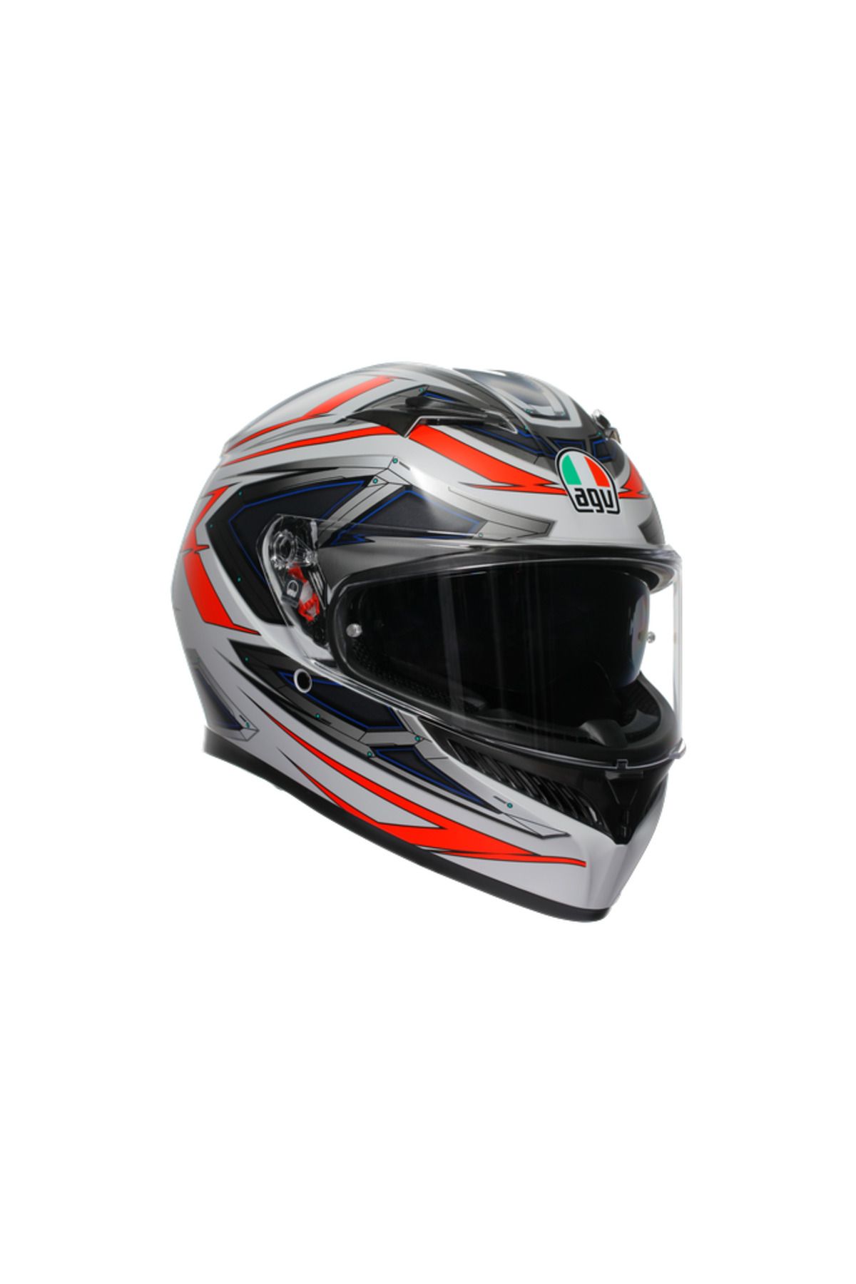 AGV KASK/K3 E2206 MPLK SPACE MATT WHITE RED FLUO CONFİGURATİON