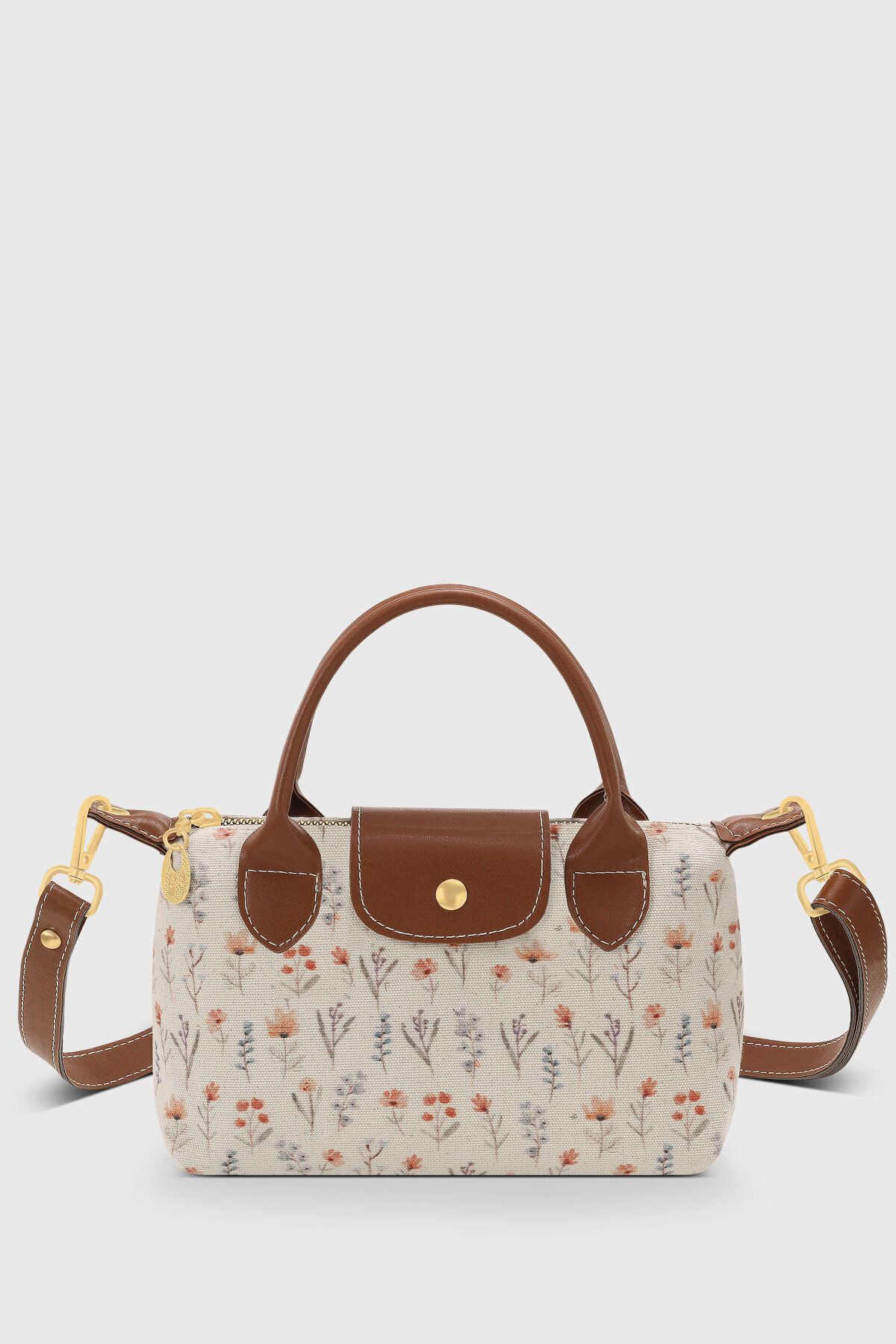 Housebags Çiçekli Çok Yönlü PU Deri Omuz Askılı Çanta 280