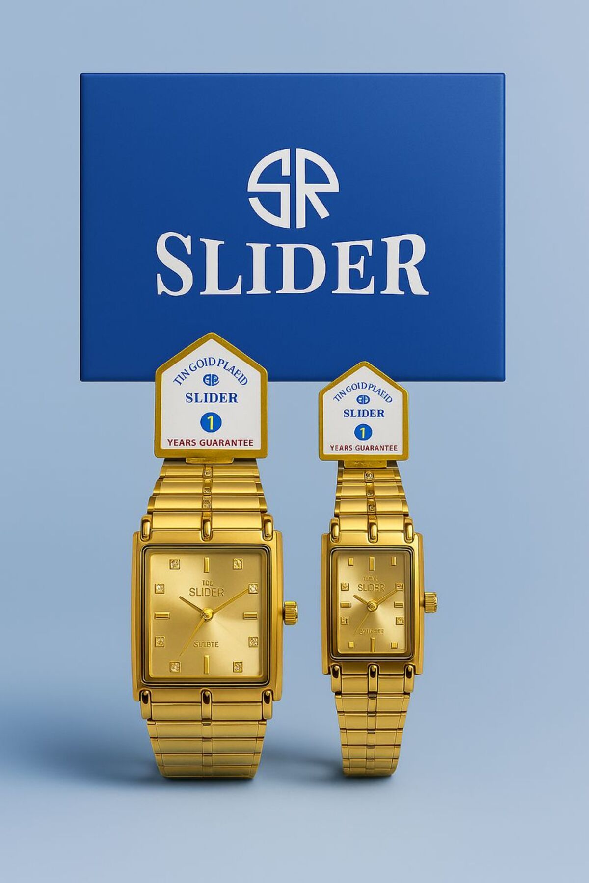essentialneedsforall-SLIDER HIS & HERS NON-TARNISH STAINLESS STEEL WATCH 2