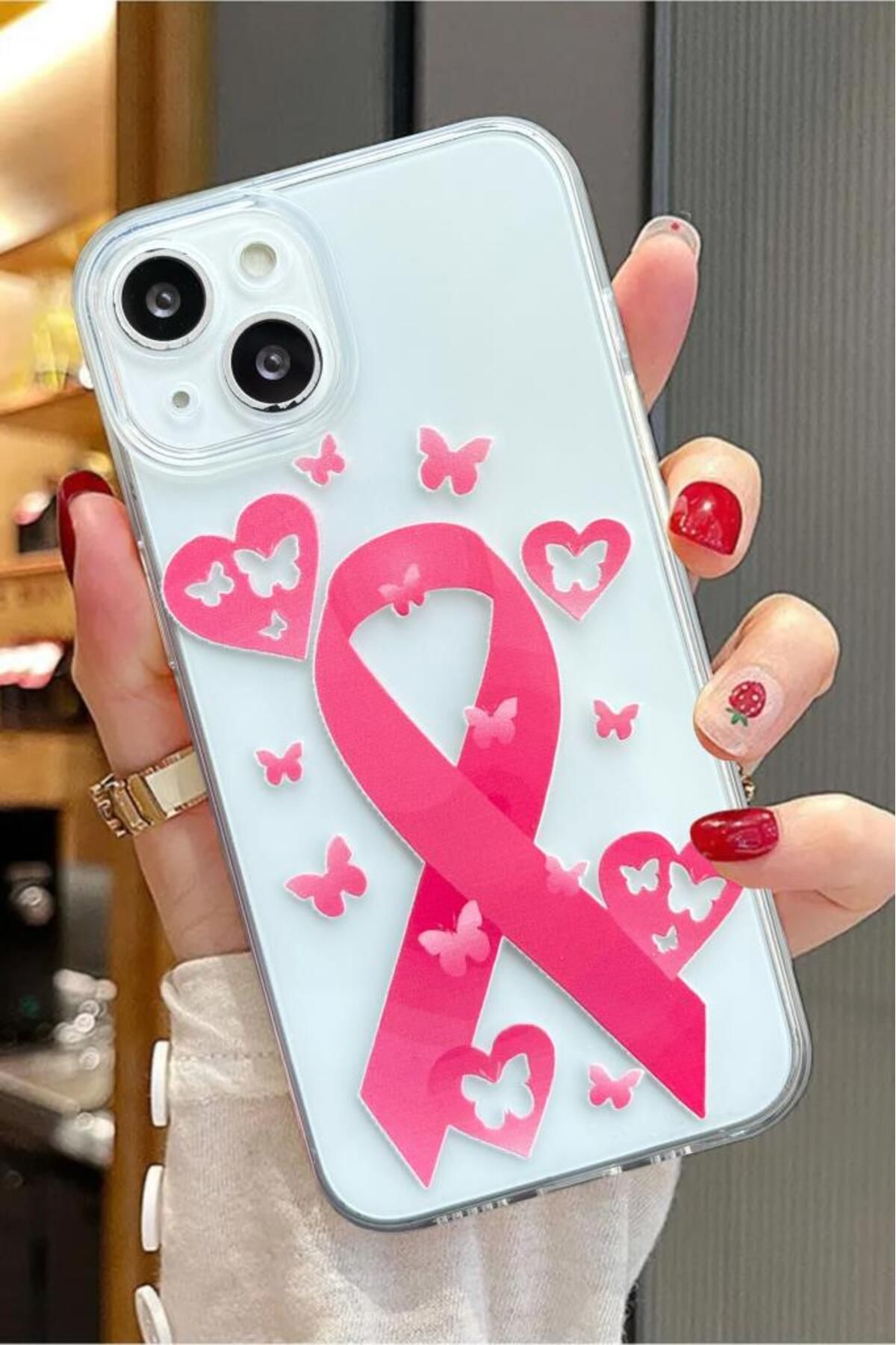 3GEN CASE İphone 15 Plus-İphone 14 Plus Uyumlu Desenli Lüx Şeffaf Silikon Kılıf