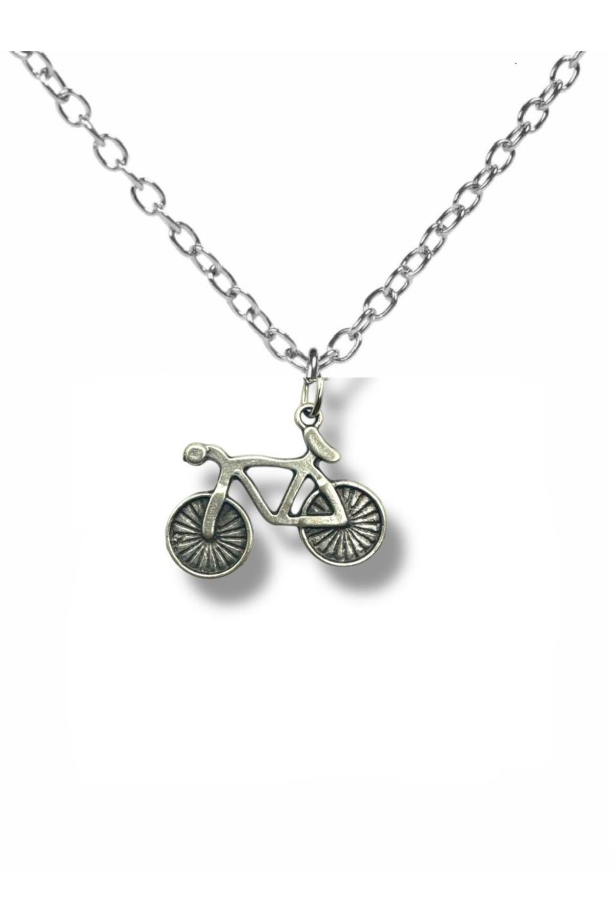 Herşey Nota Pedal Ritmi – Bisiklet Figürlü Unisex Kolye (60 cm Zincirli)