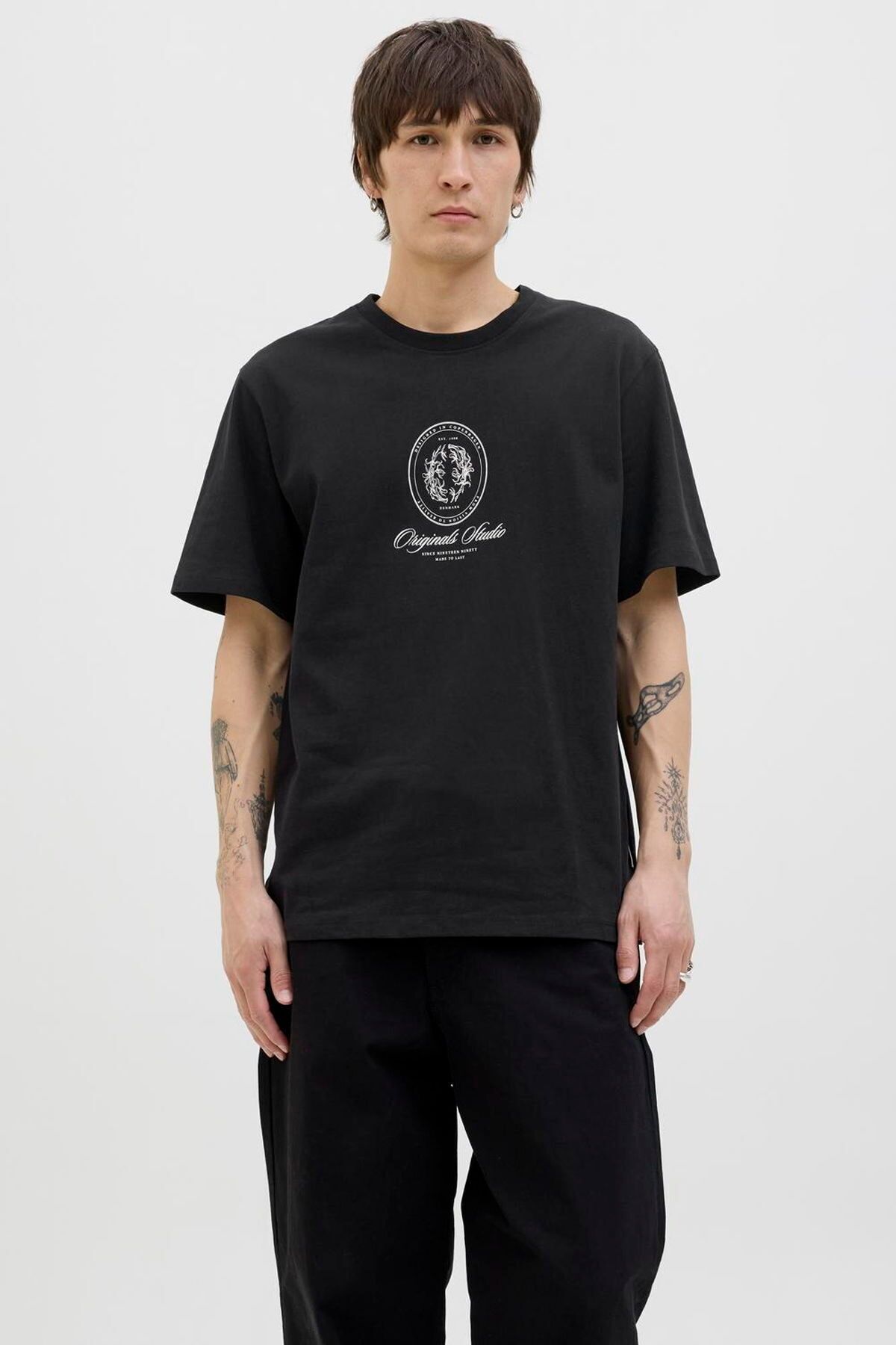 Jack & Jones Erkek Kisa Kollu Baskili Tisört - Dia