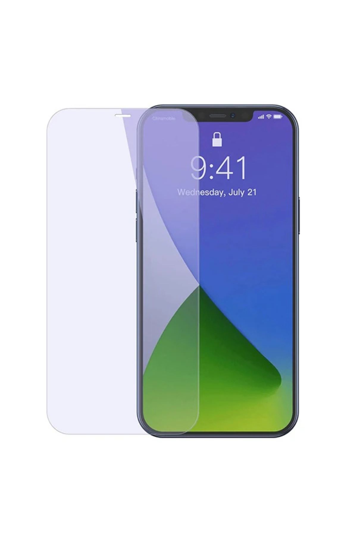 mudikonsept İPhone 12/12 PRO 6.1 0.3mm Antiblue Cam Ekran Koruyucu 2Adet-(5775) - MDE7846-9446