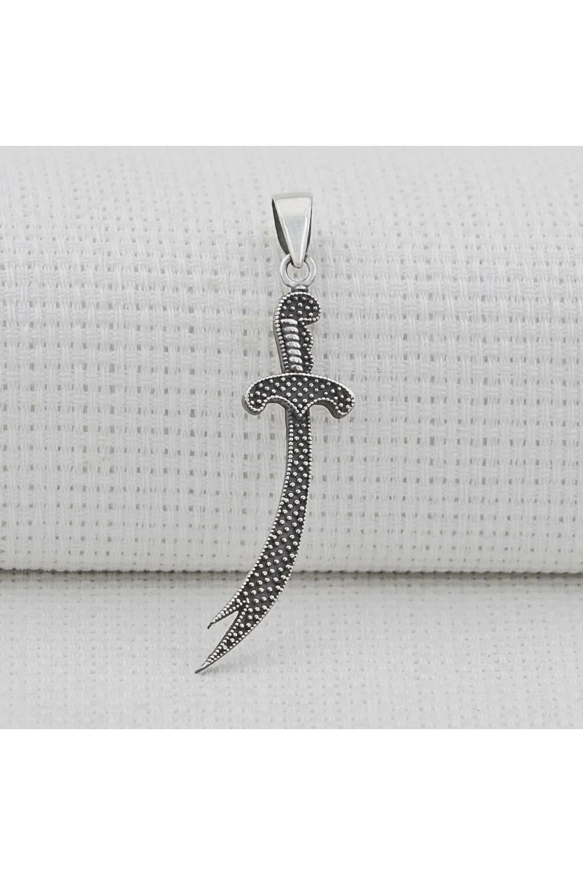 shop Zülfikar Nokta Tasarımlı 925 Ayar Gümüş Erkek Kolye