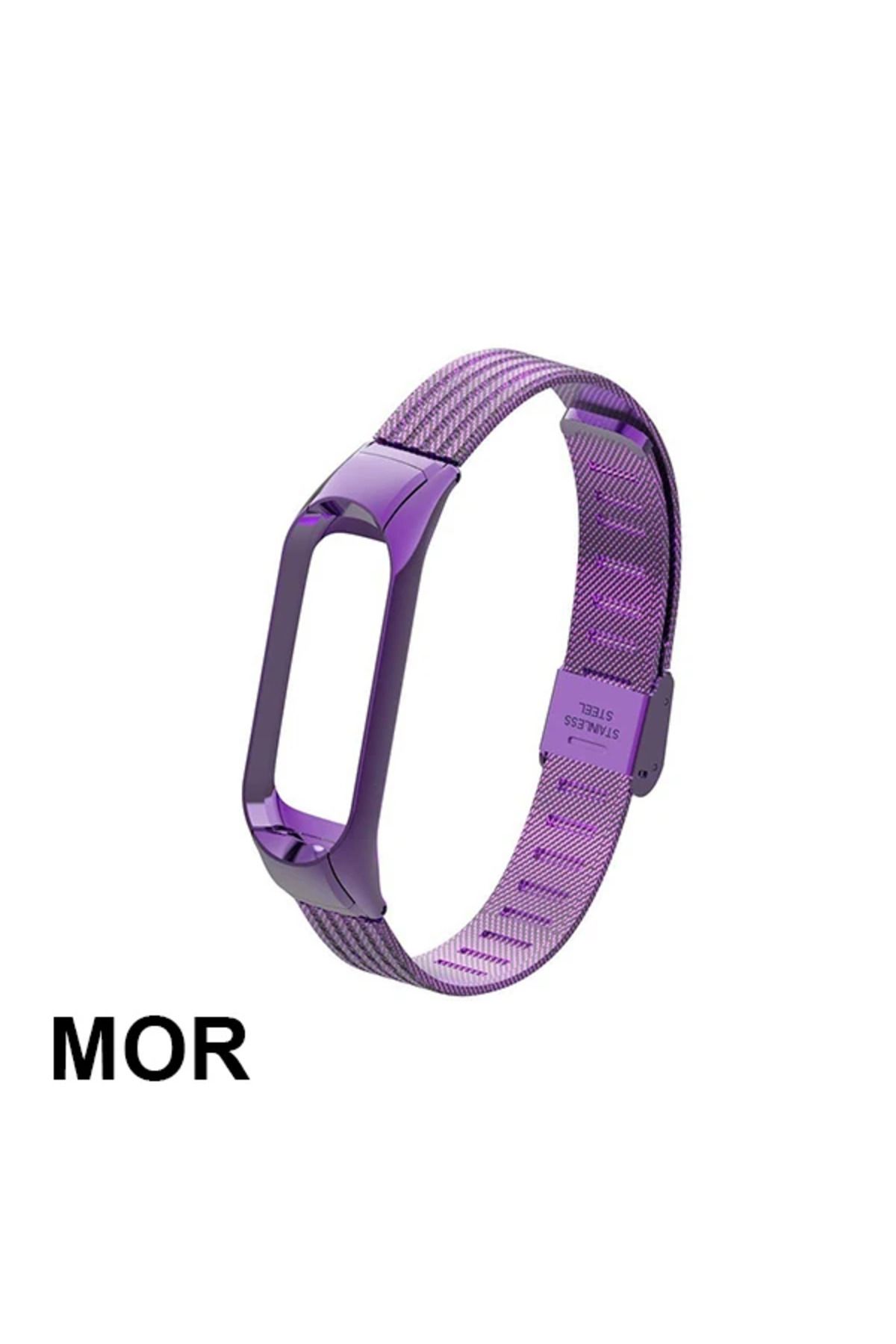 demila Lüx Xiaomi Mi Band 3 Akıllı Saat Çelik Toka Kayış Kordon-(5775) - MLA2631-5899