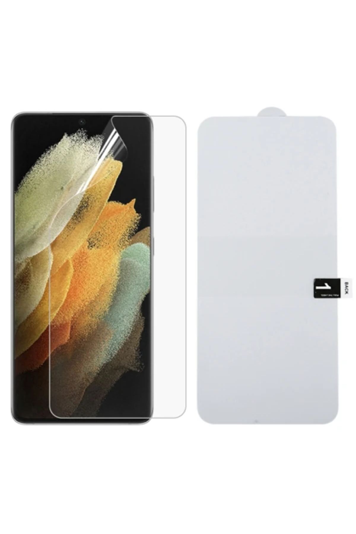 Marsilyan SM Galaxy S21 Ultra Full Membran Nano Hidrojel Film Ekran Koruyucu-(5775) - MCT3503-9725