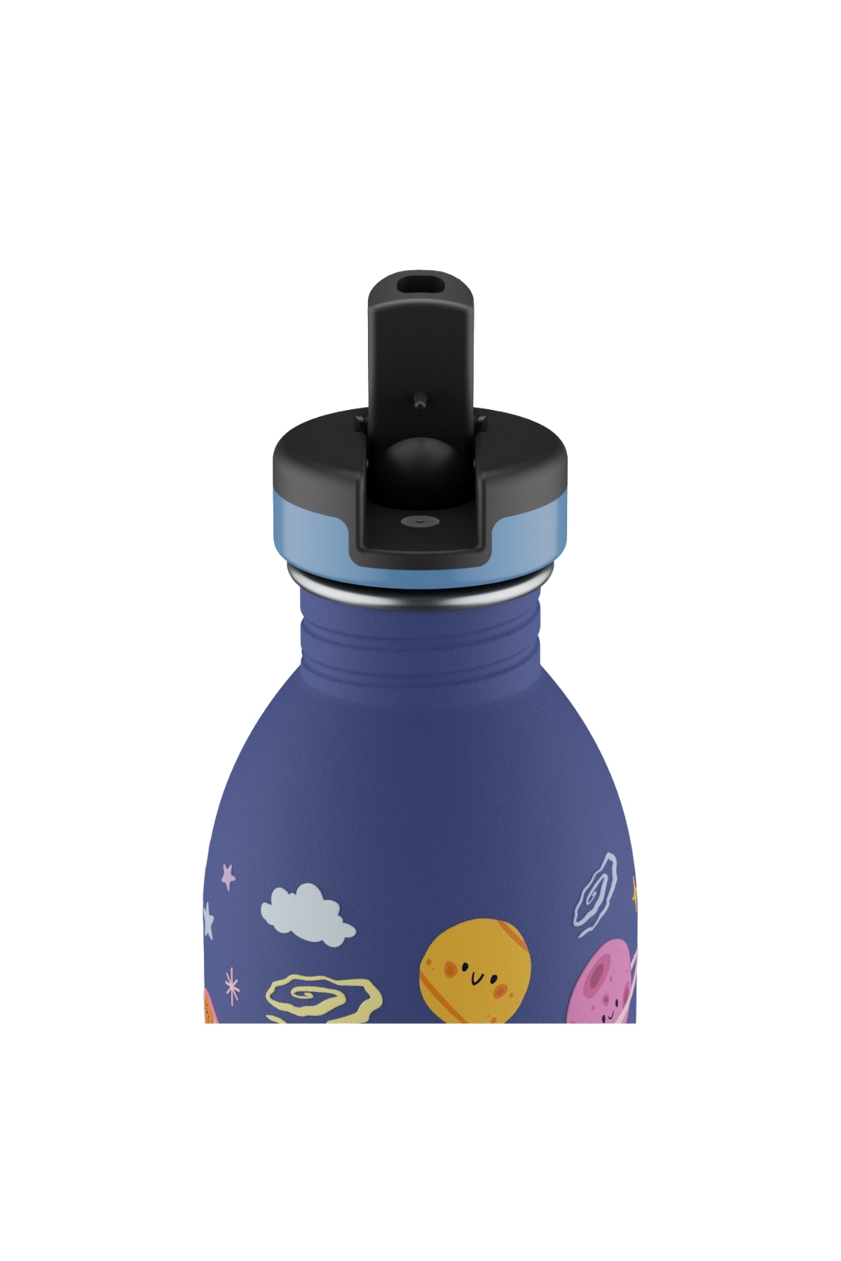 24 Bottles Kids Bottle Space Friends Pipetli Paslanmaz Çelik Çocuk Su Matarası 500 ml fotoğrafı 3 (önizleme)