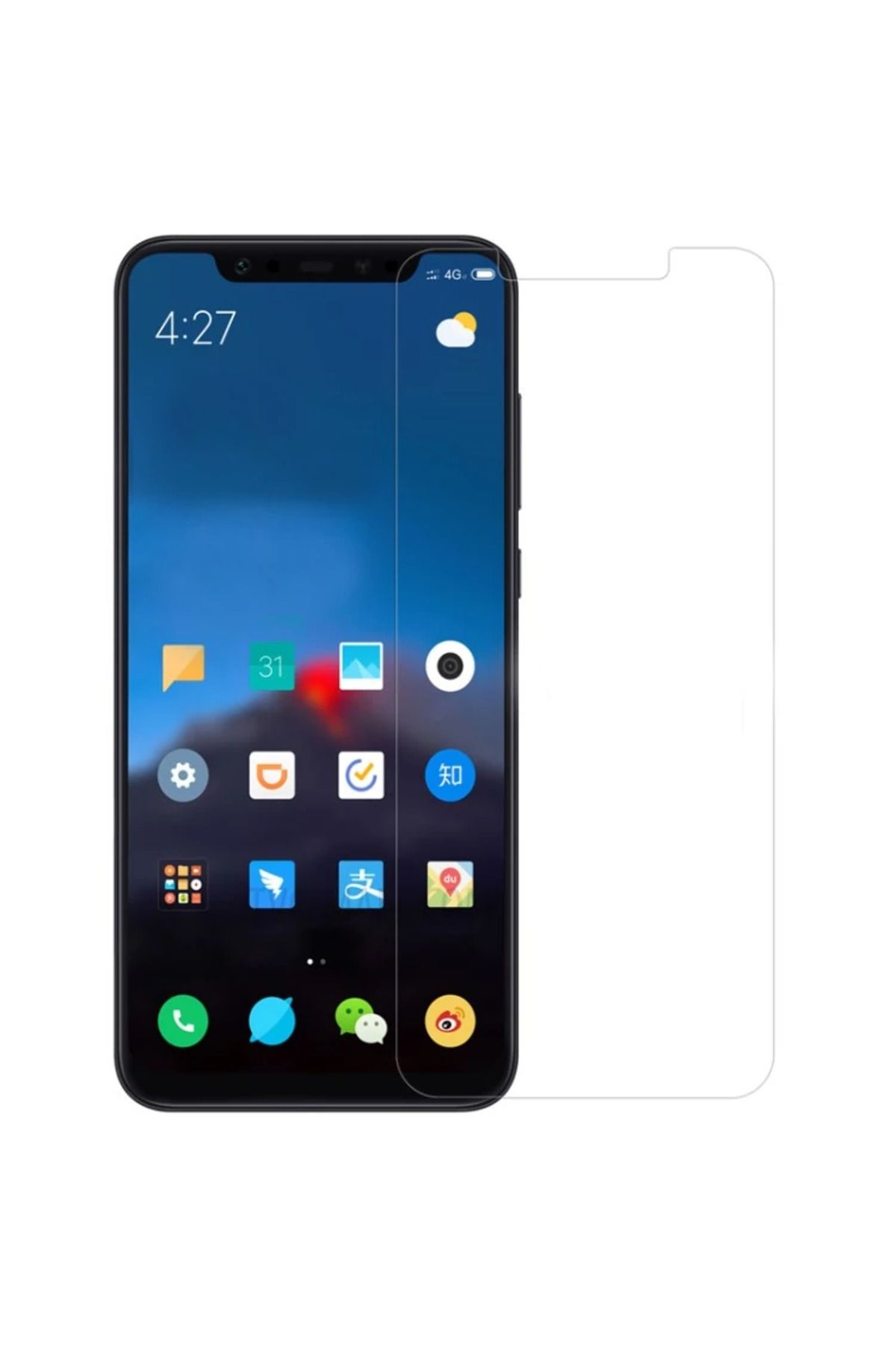 Marsilyan Xiaomi Mi8 Mi 8 Kırılmaz Cam Ekran Koruyucu-(5775) - MCT5861-8117