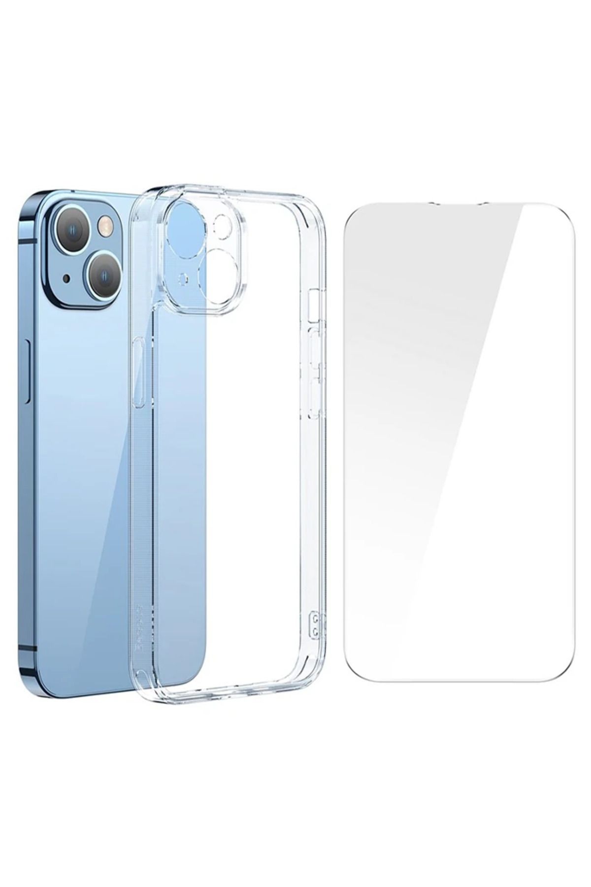Lokal Marketing SuperCeramic Series iPhone 14 6.1 Koruyucu Cam Kılıf + Full Tempered Ekran Koruyuc - LKM9842-9933