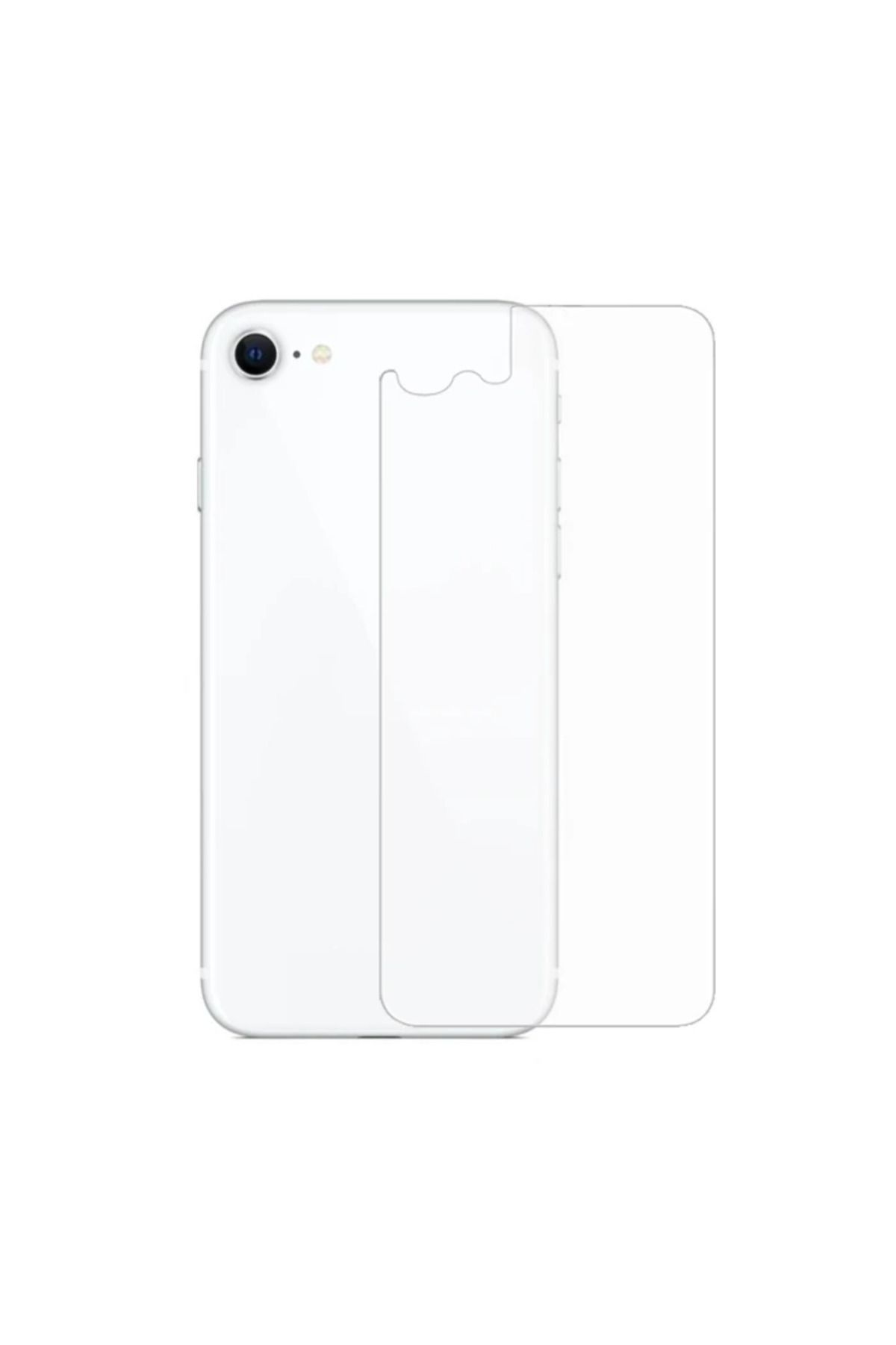 demila Ally iPhone SE3-SE2 İPhone 8-7 Tempered Şeffaf Arka Cam Koruyucu-(5775) - MLA4896-1032
