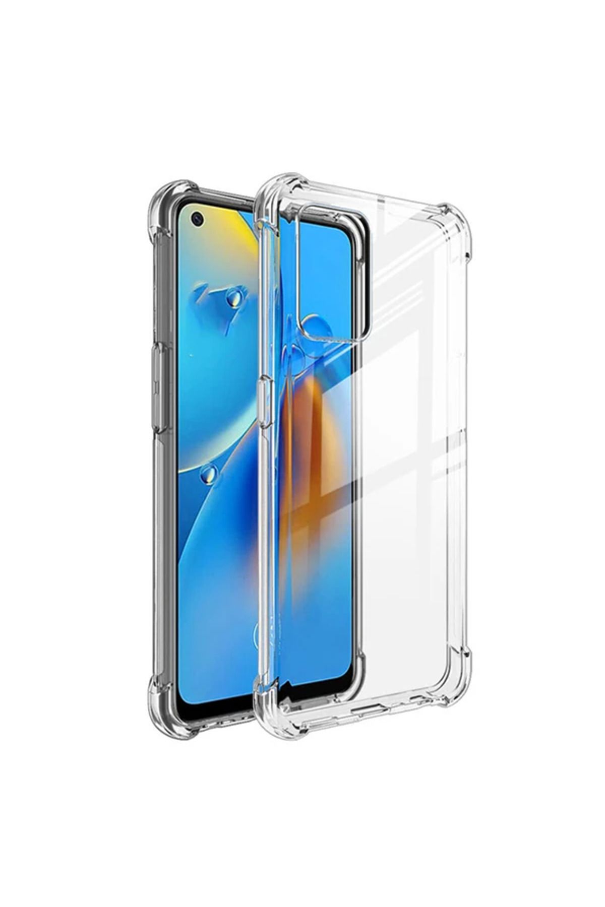 Marsilyan OPPO Reno F19-A74 Kamera Korumalı Shockproof Silikon Kılıf-(5775) - MCT2329-5879