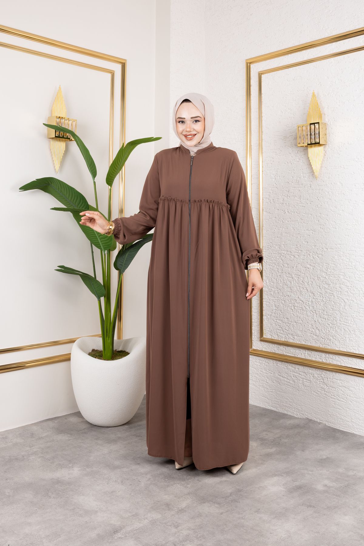 Butik Medine İpeği Roba'lı Feracce