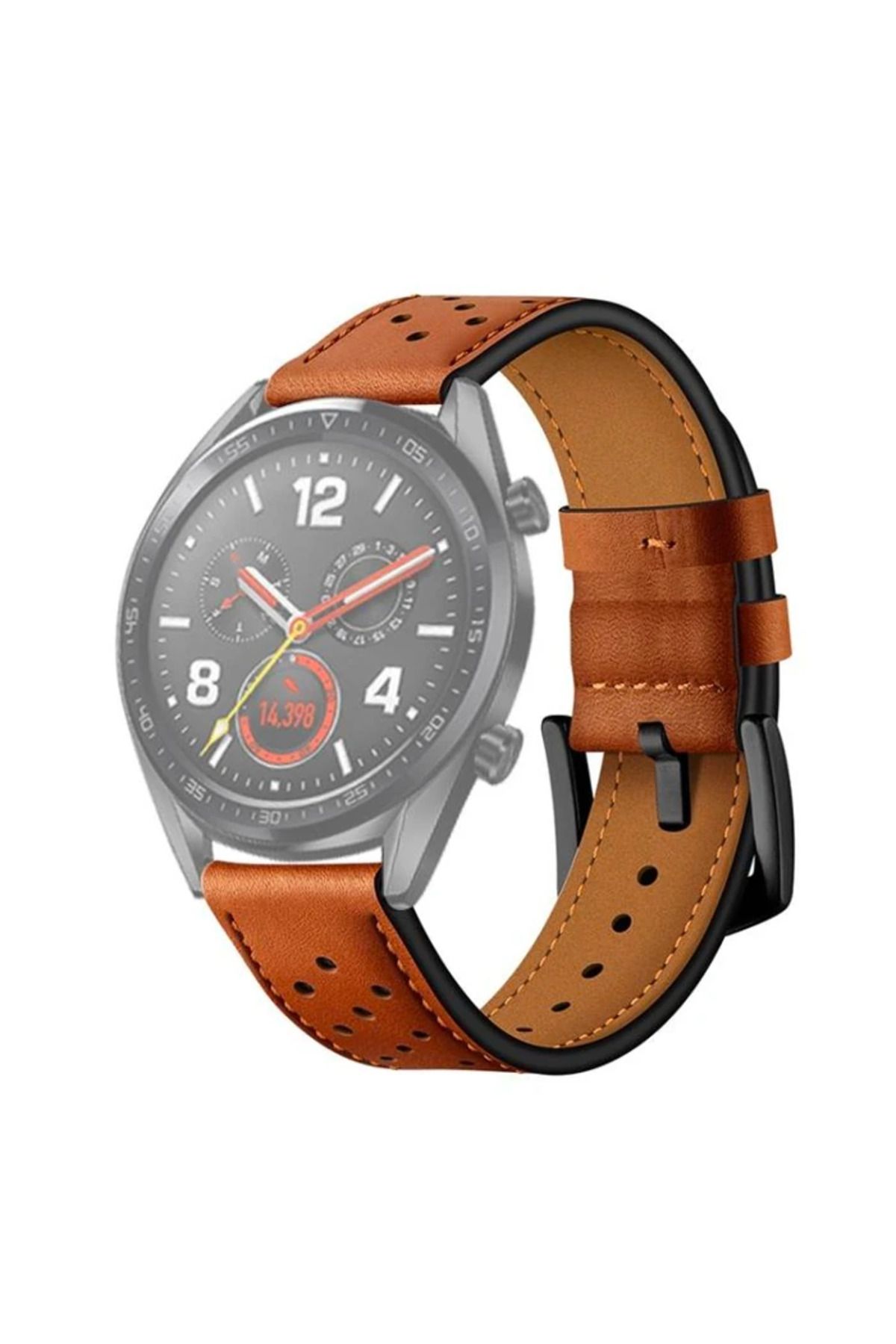 demila 22MM Gear S3 Watch 4 -GT2 GT2E 46MM Kayış Kordon Deri Watch 3 45MM-(5775) - MLA9677-6187