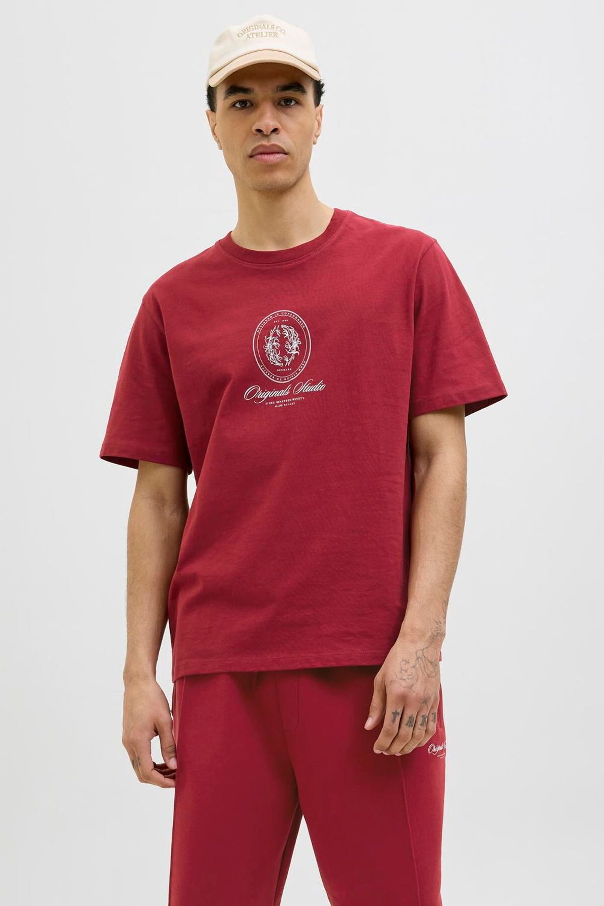 Jack & Jones Erkek Kisa Kollu Baskili Tisört - Dia