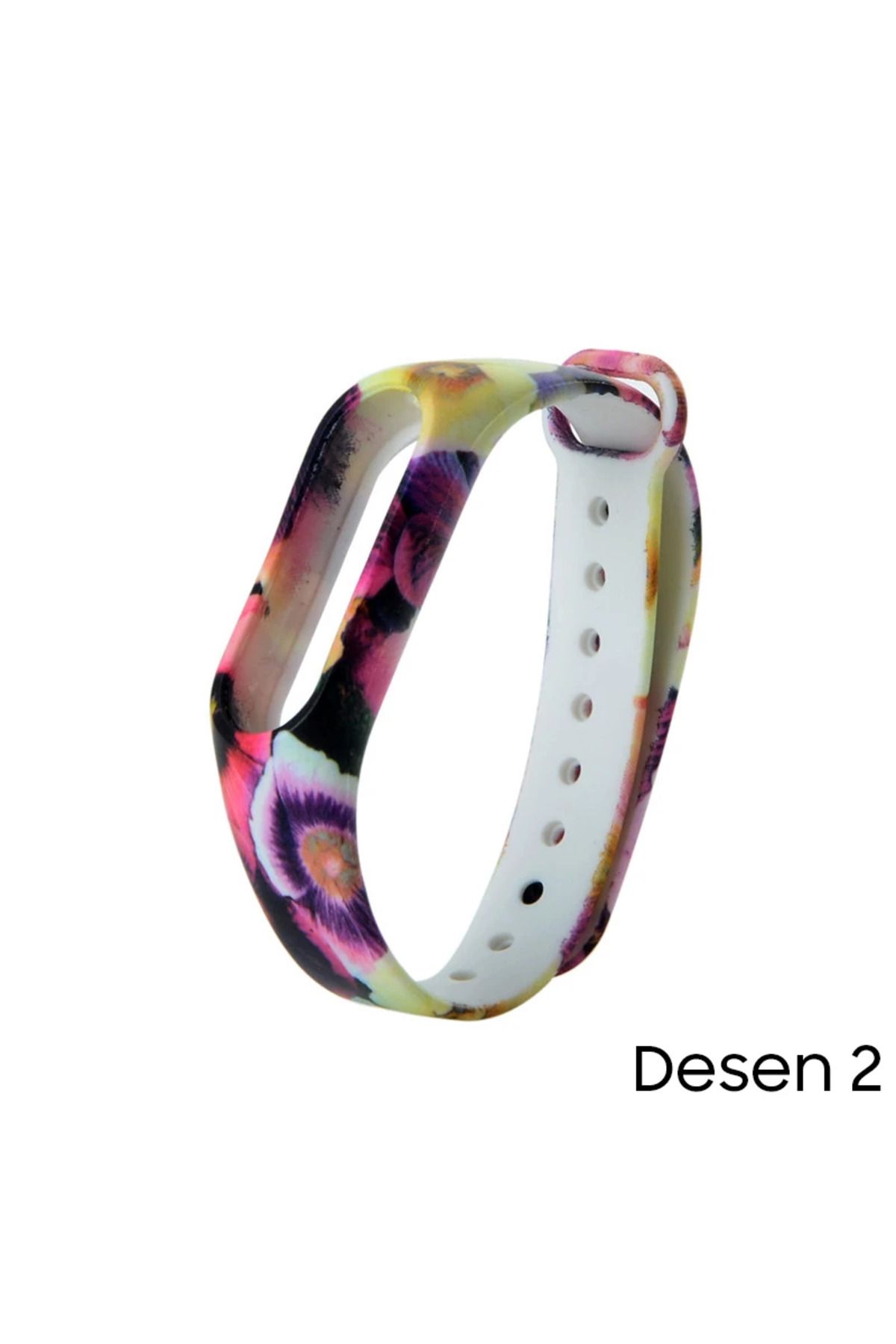 Uyguna Kapında Xiaomi Mi Band 2 Akıllı Bileklik Kordonu Desenli-(5775) - SVU9907-2222
