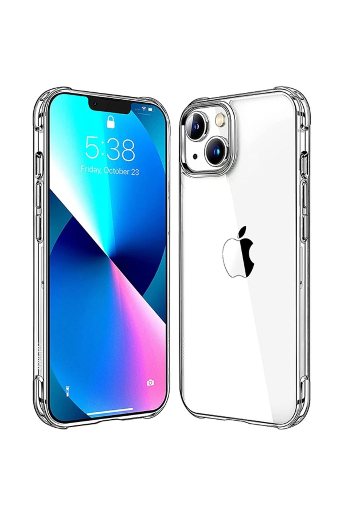 Marsilyan iPhone 13 Mini 5.4inç Anti-Drop Shockproof Darbe Emici Silikon Kılıf-(5775) - MCT5829-3183