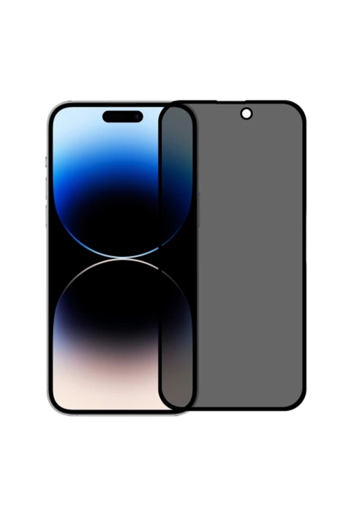 demila ALLY İPhone 14 Pro Max 3D Full Privacy Gizlilik Cam Ekran Koruyucu Anti-Spy-(5775) - MLA5865-4304