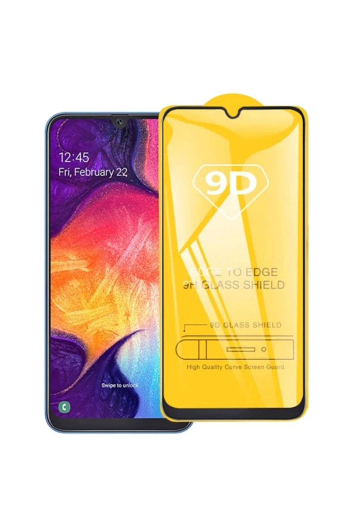 LaCend ALLY Huawei P40 Lite 9D Full Glue Tempered Cam Ekran Koruyucu-(5775) - LC2277-6727