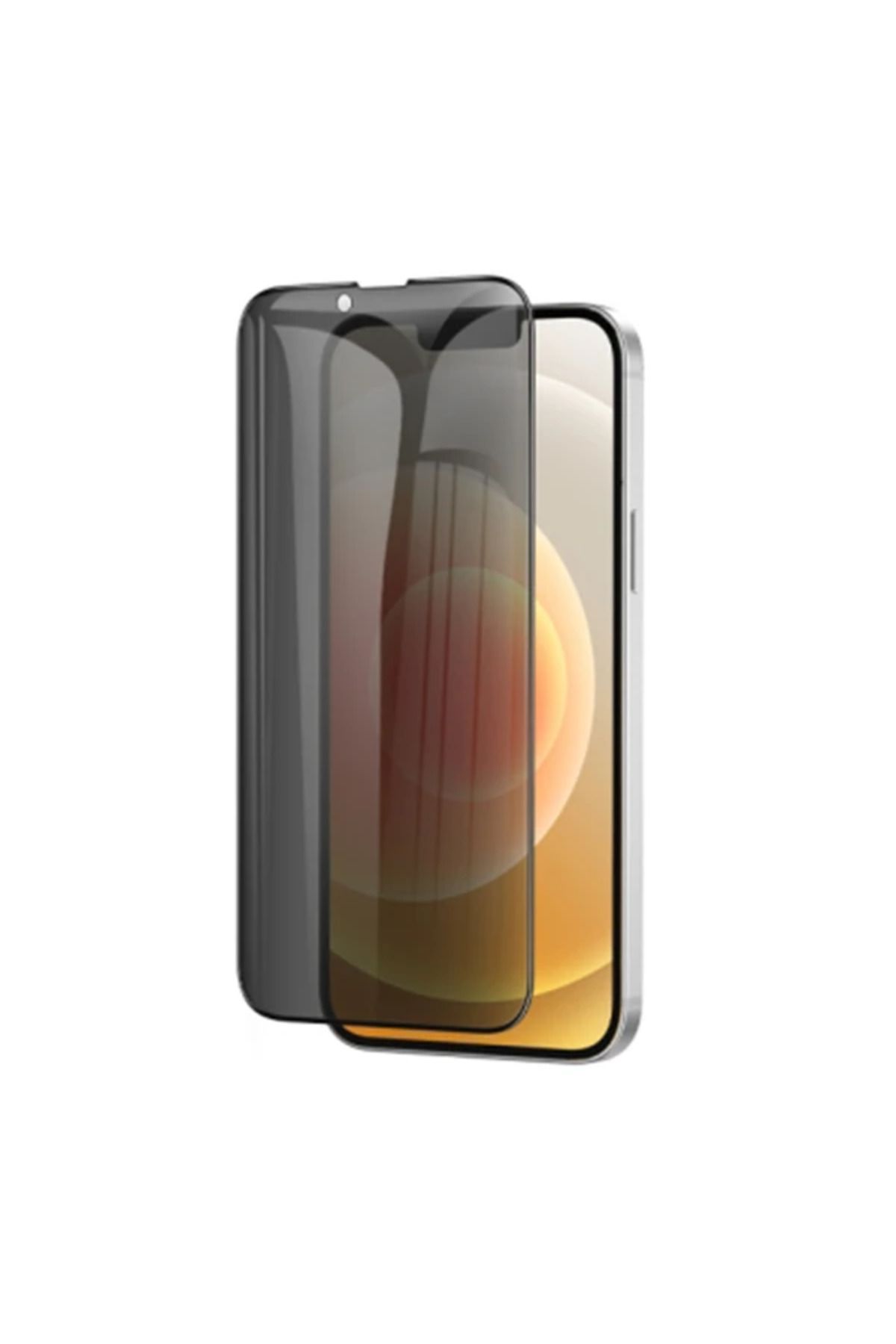 Marsilyan ALLY İPhone 13 Mini 3D Full Privacy Gizlilik Cam Ekran Koruyucu Anti-Spy-(5775) - MCT2406-6971