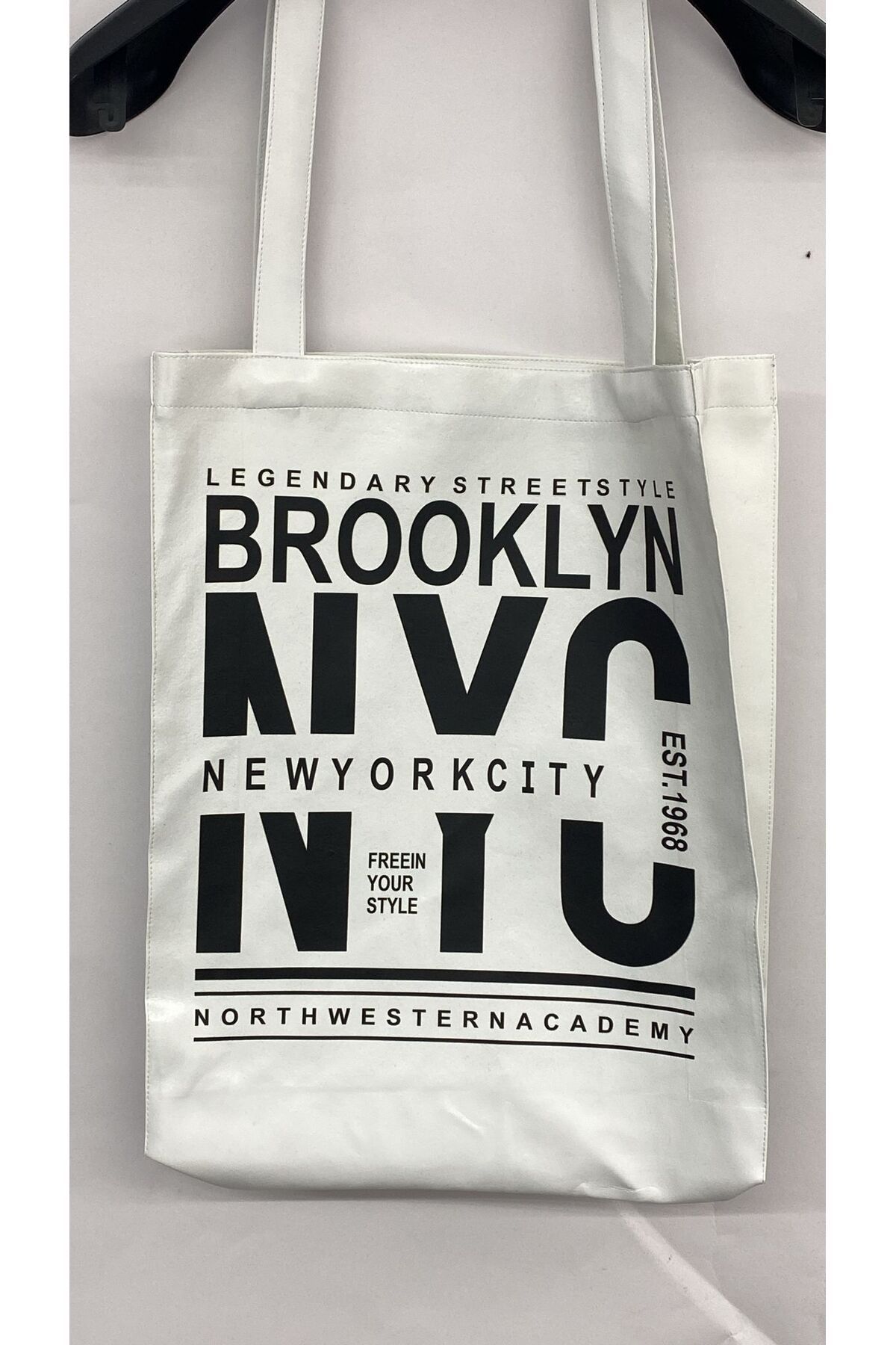 MARKATEM plaj çantası brooklyn baskılı sentetik deri